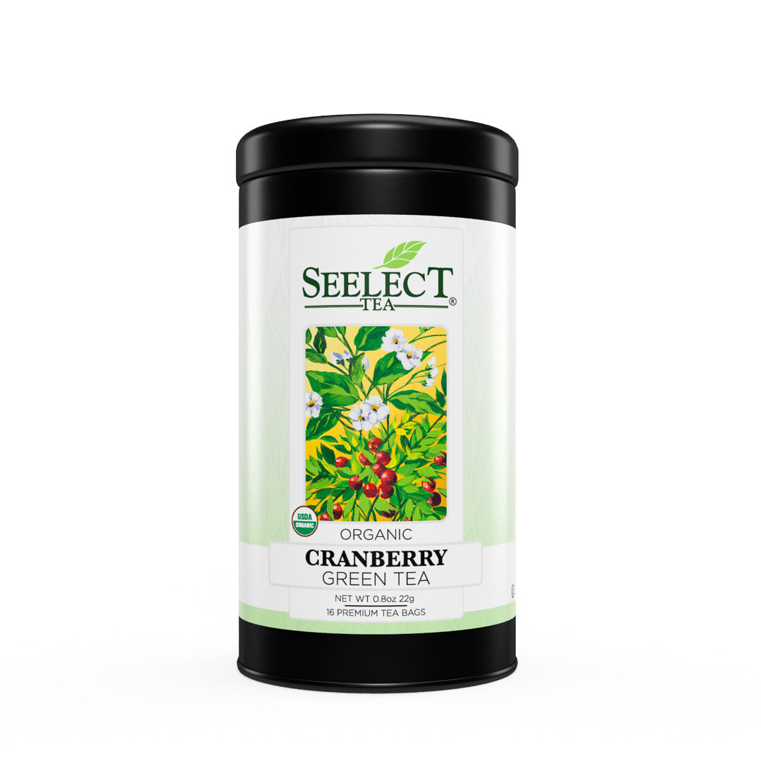 Package of Cranberry Green Tea, Organic - 16 Bags