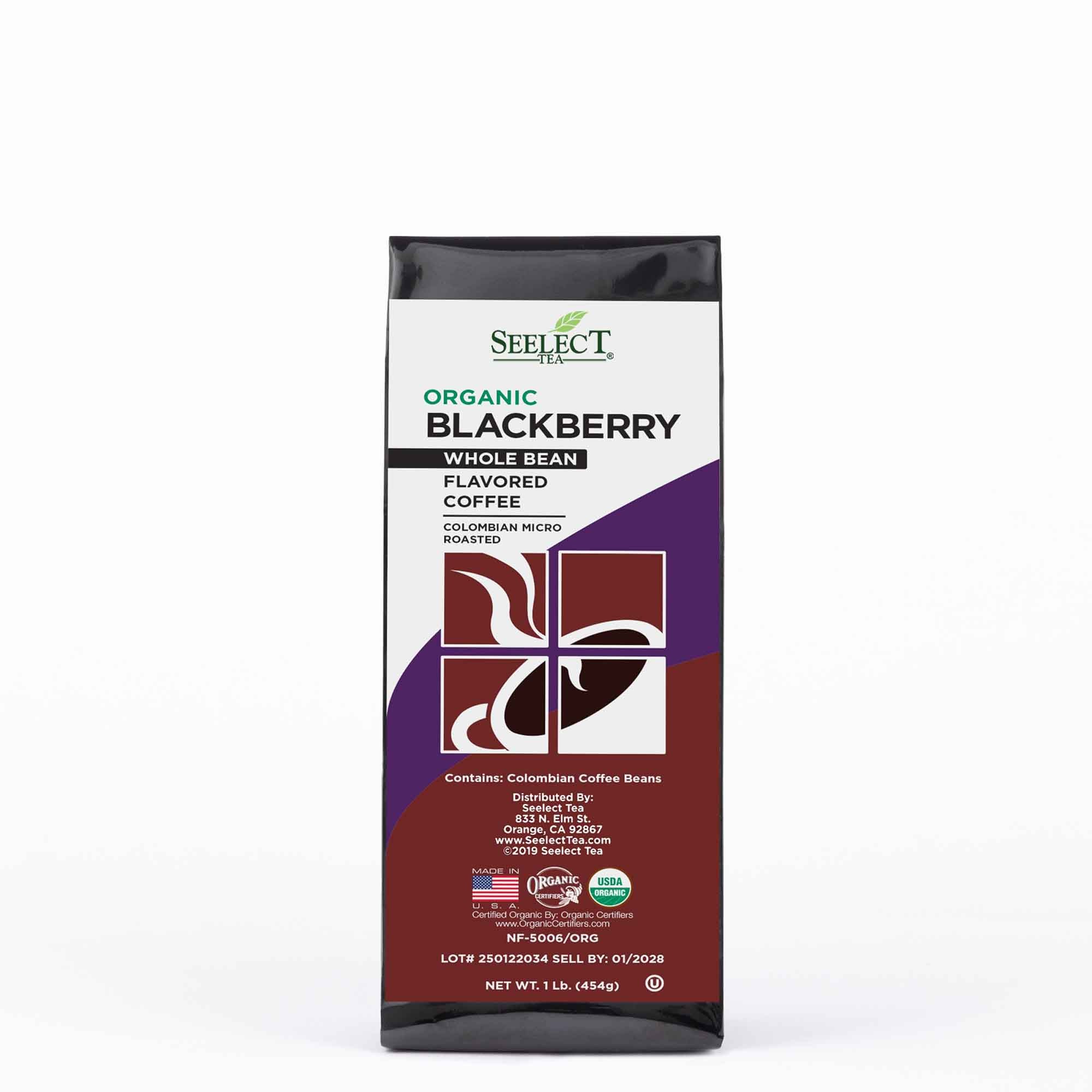 Package of Organic Blackberry Flavored Coffee Beans