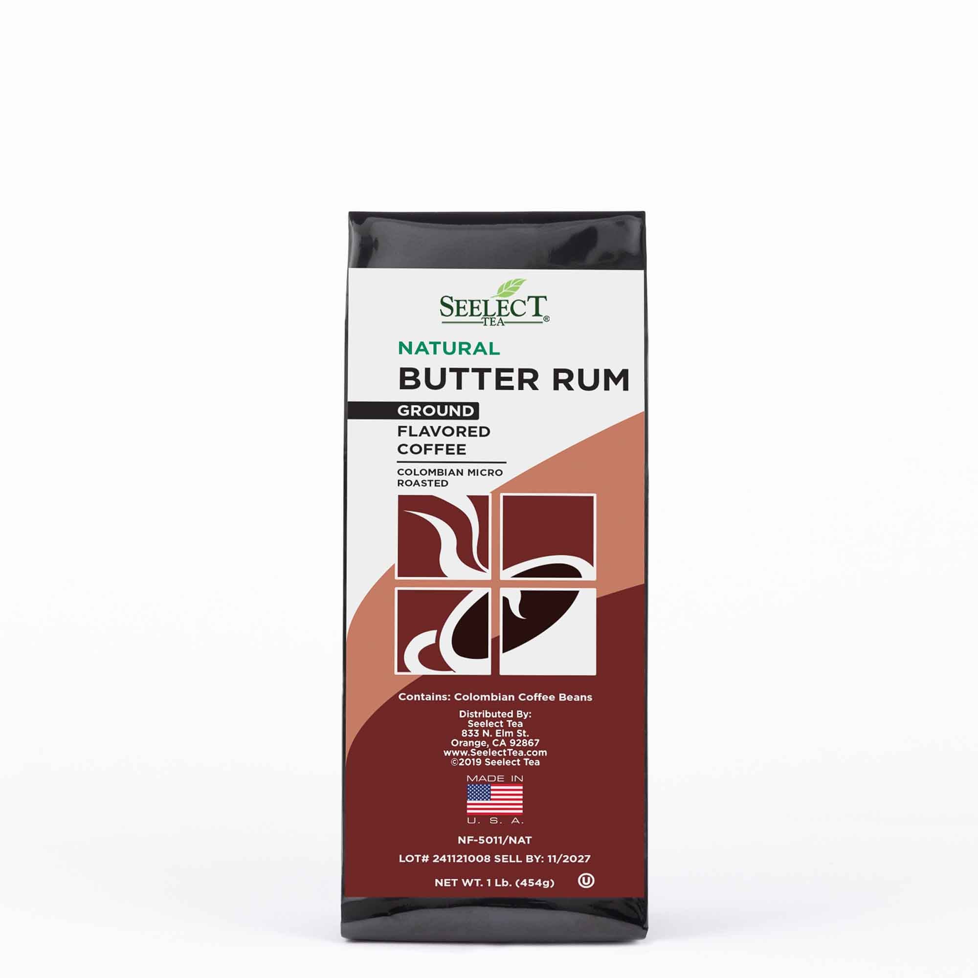 Package of Butter Rum Flavored Coffee Beans