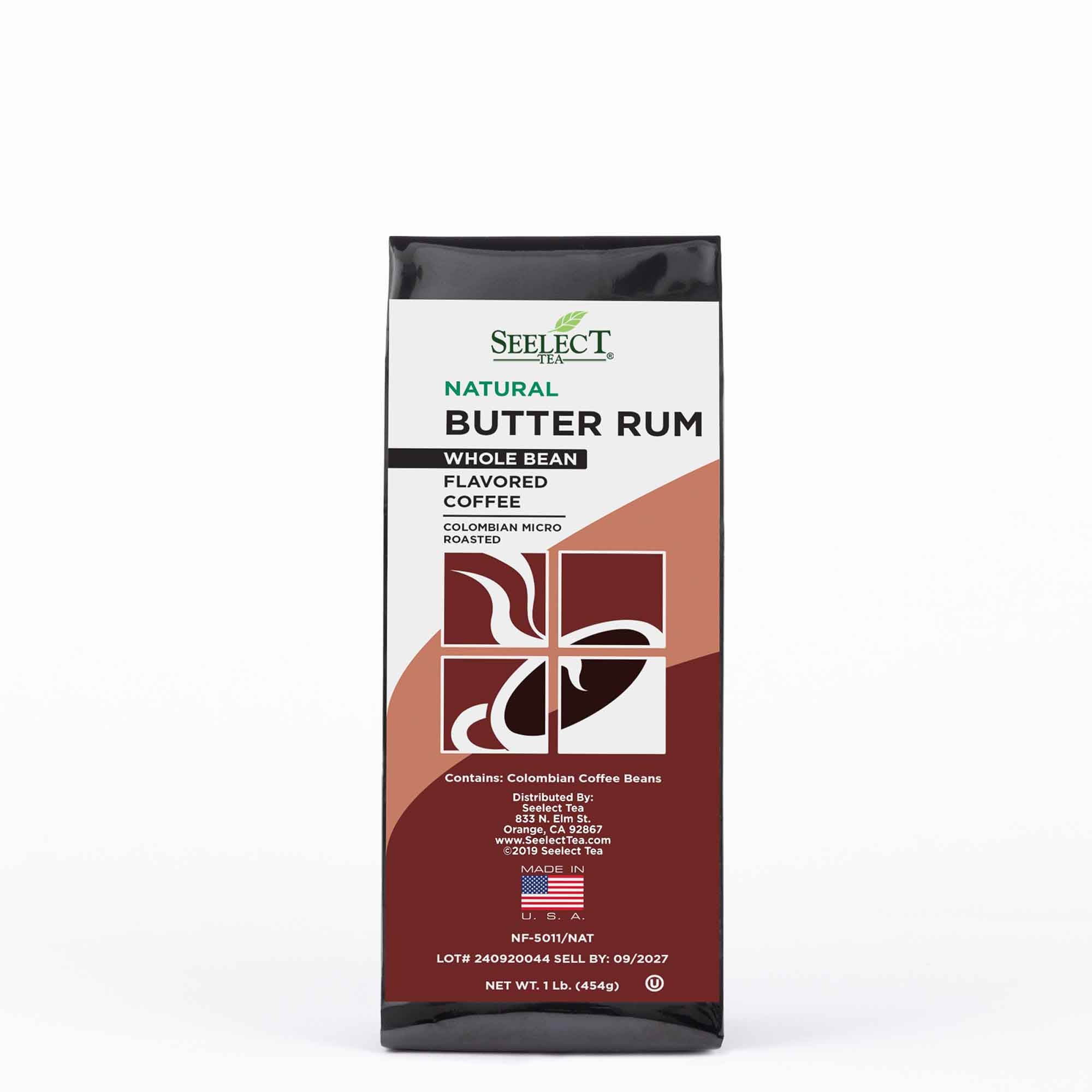 Package of Butter Rum Flavored Coffee Beans