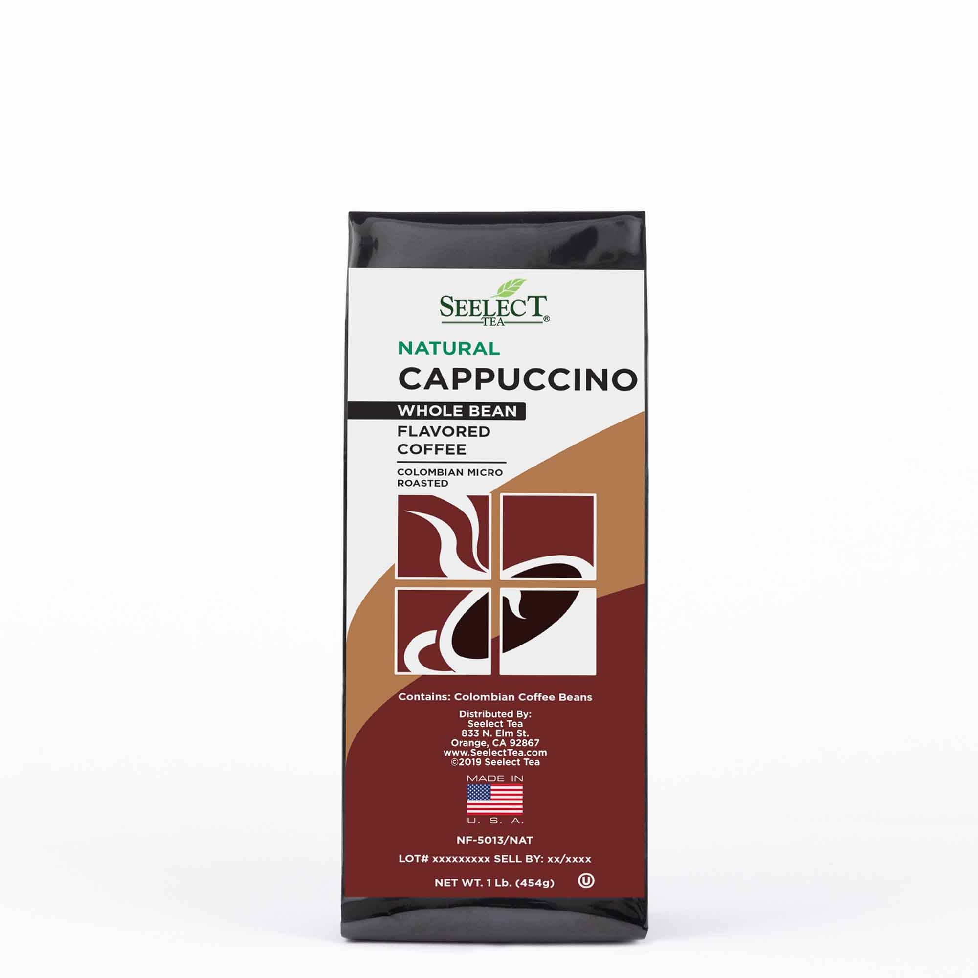 Package of Cappuccino Flavored Coffee Beans
