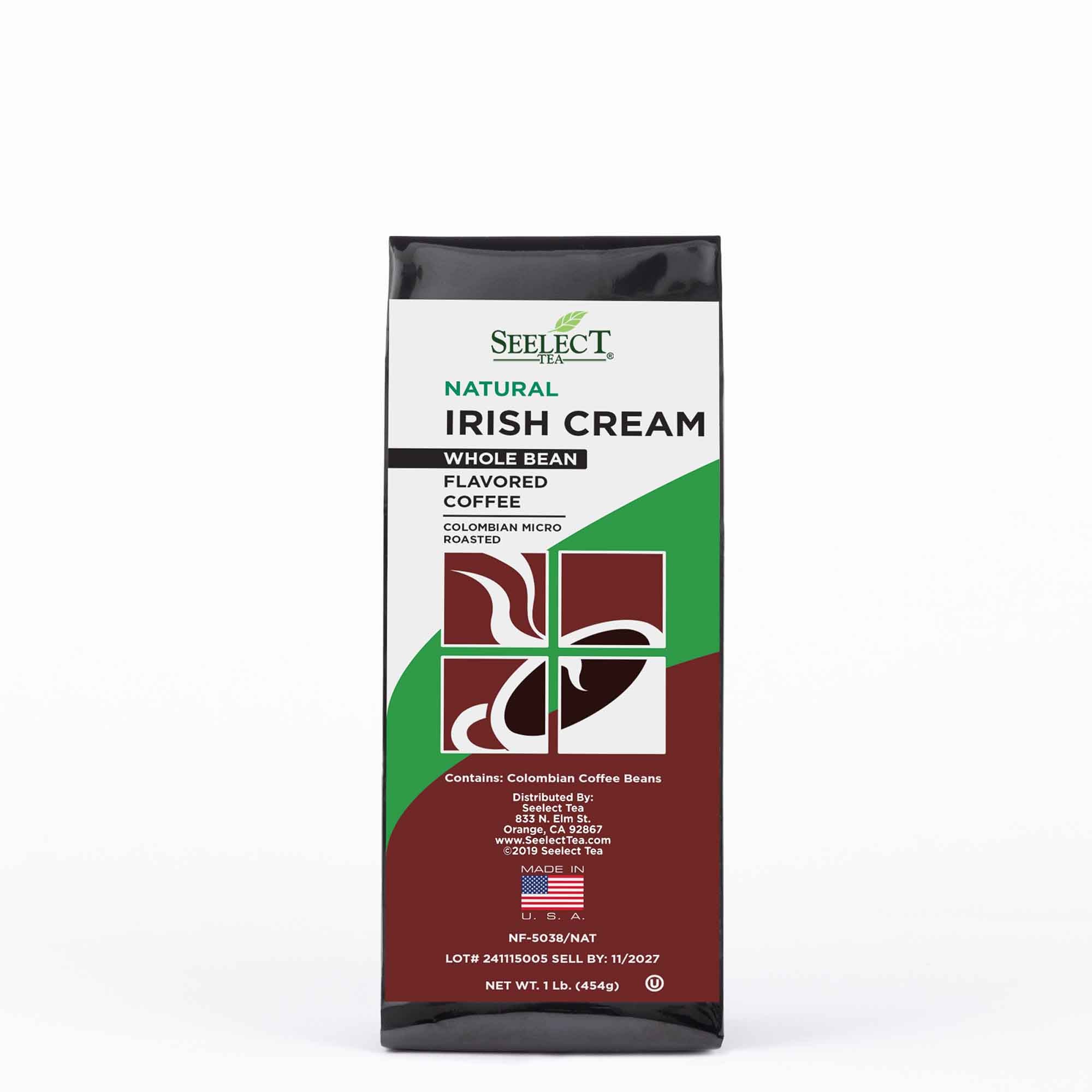 Package of Irish Cream Flavored Coffee Beans
