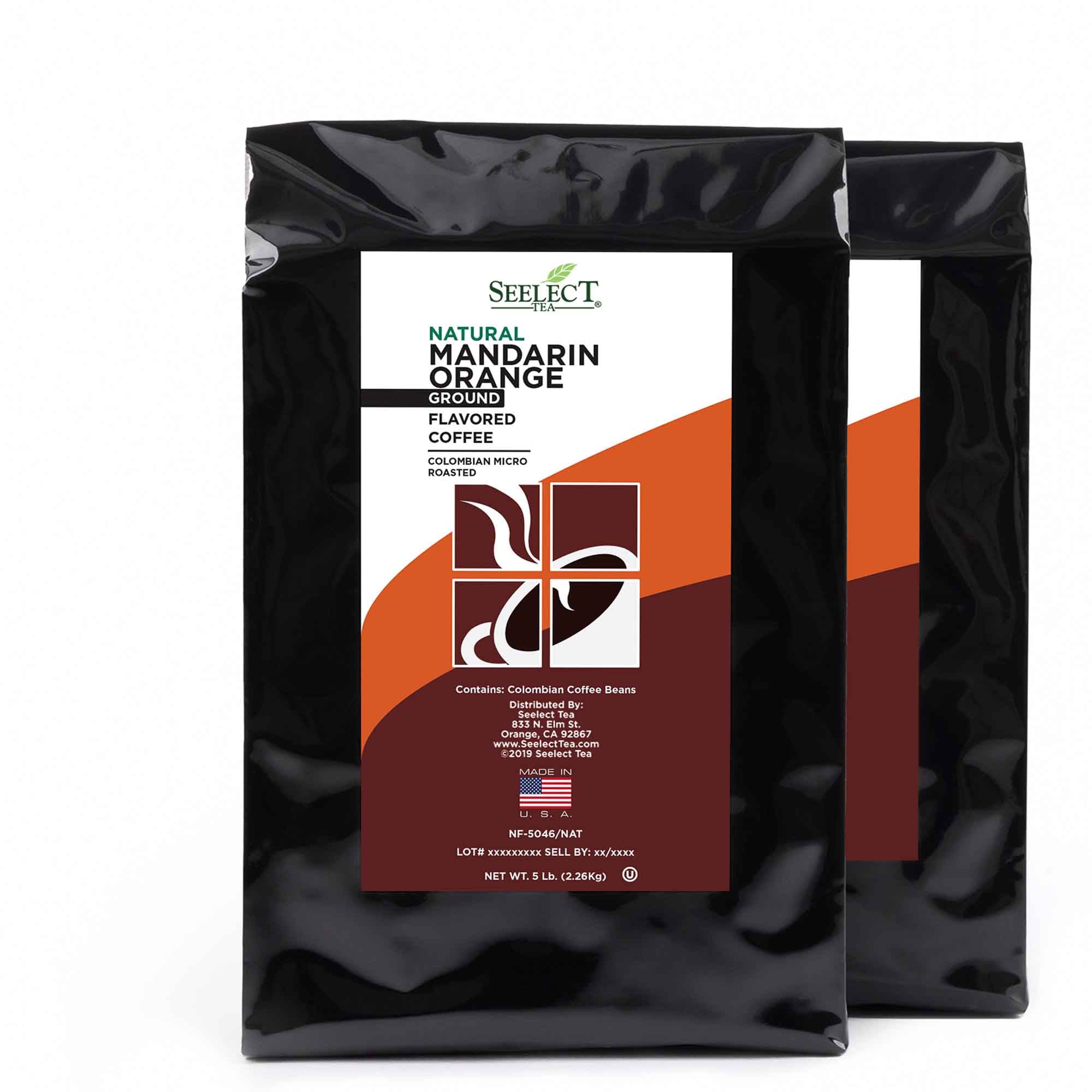 Package of Mandarin Orange Flavored Coffee Beans