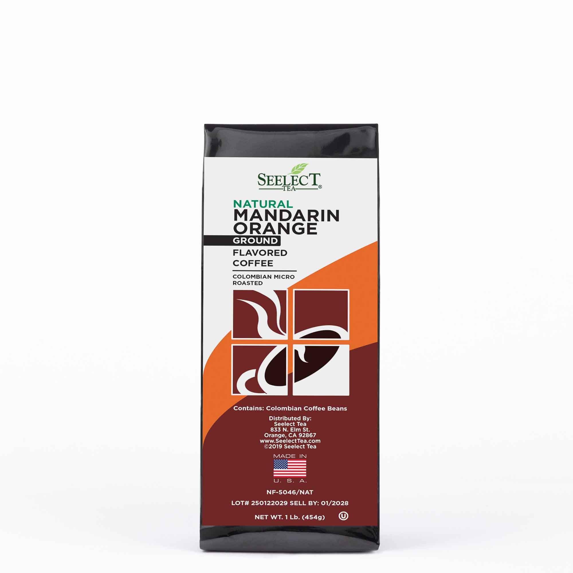 Package of Mandarin Orange Flavored Coffee Beans