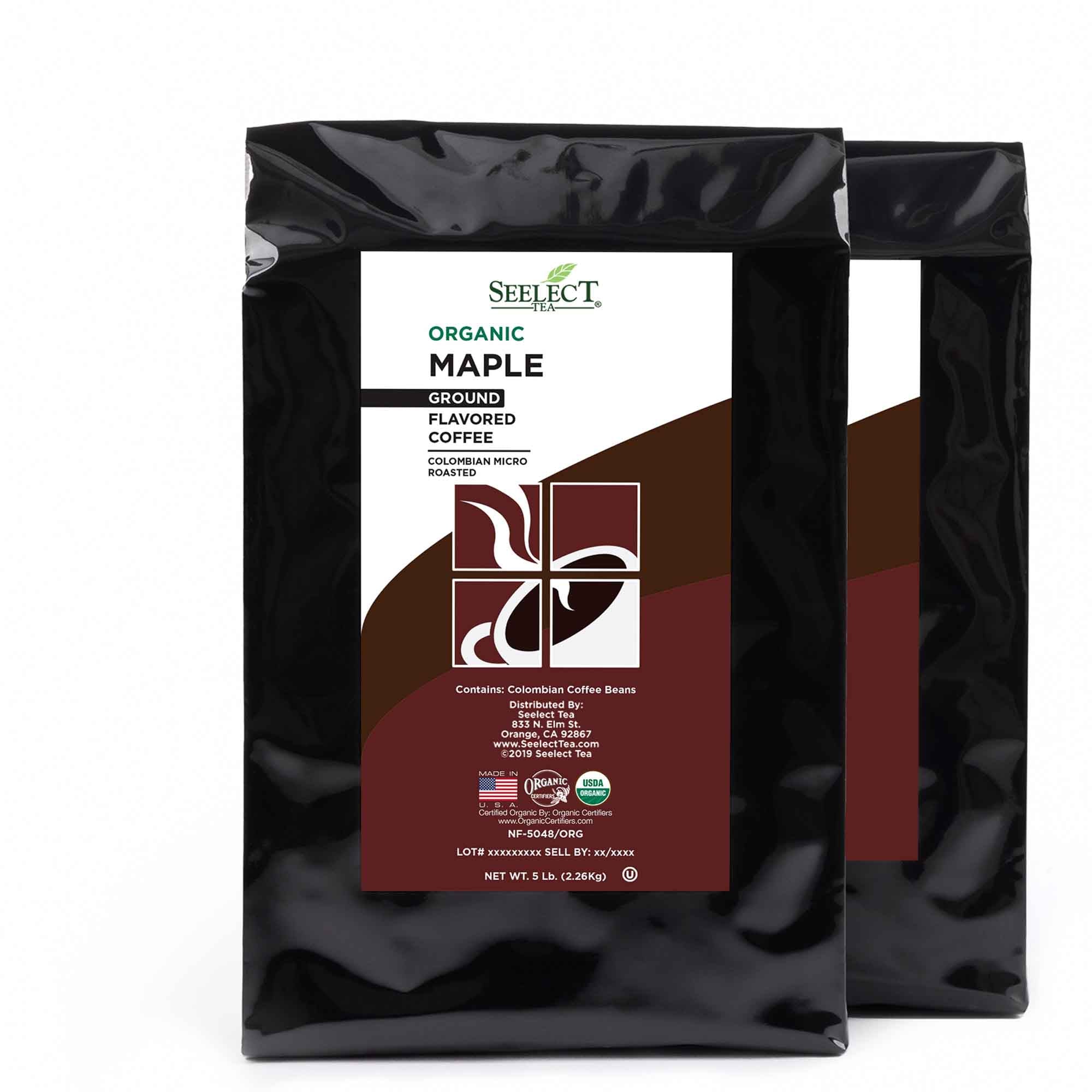 Package of Organic Maple Flavored Coffee Beans