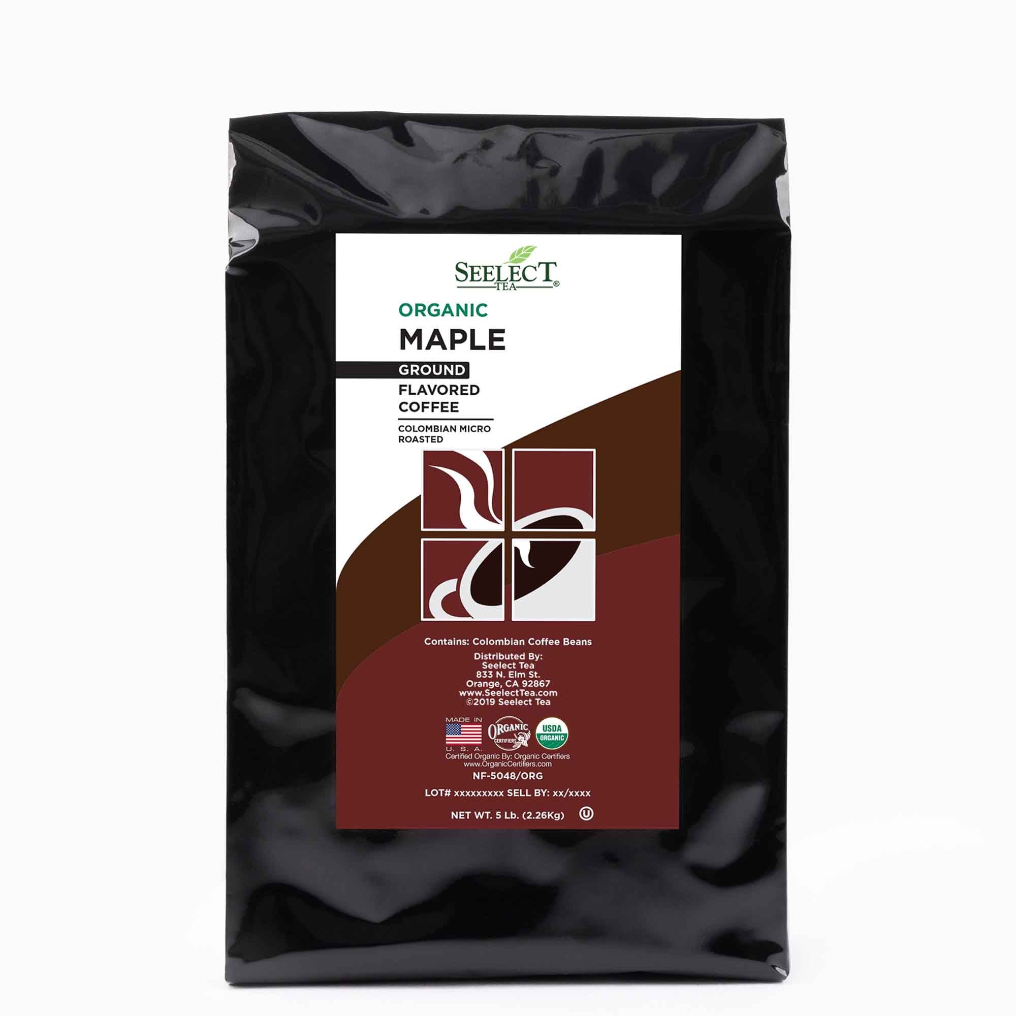 Package of Organic Maple Flavored Coffee Beans