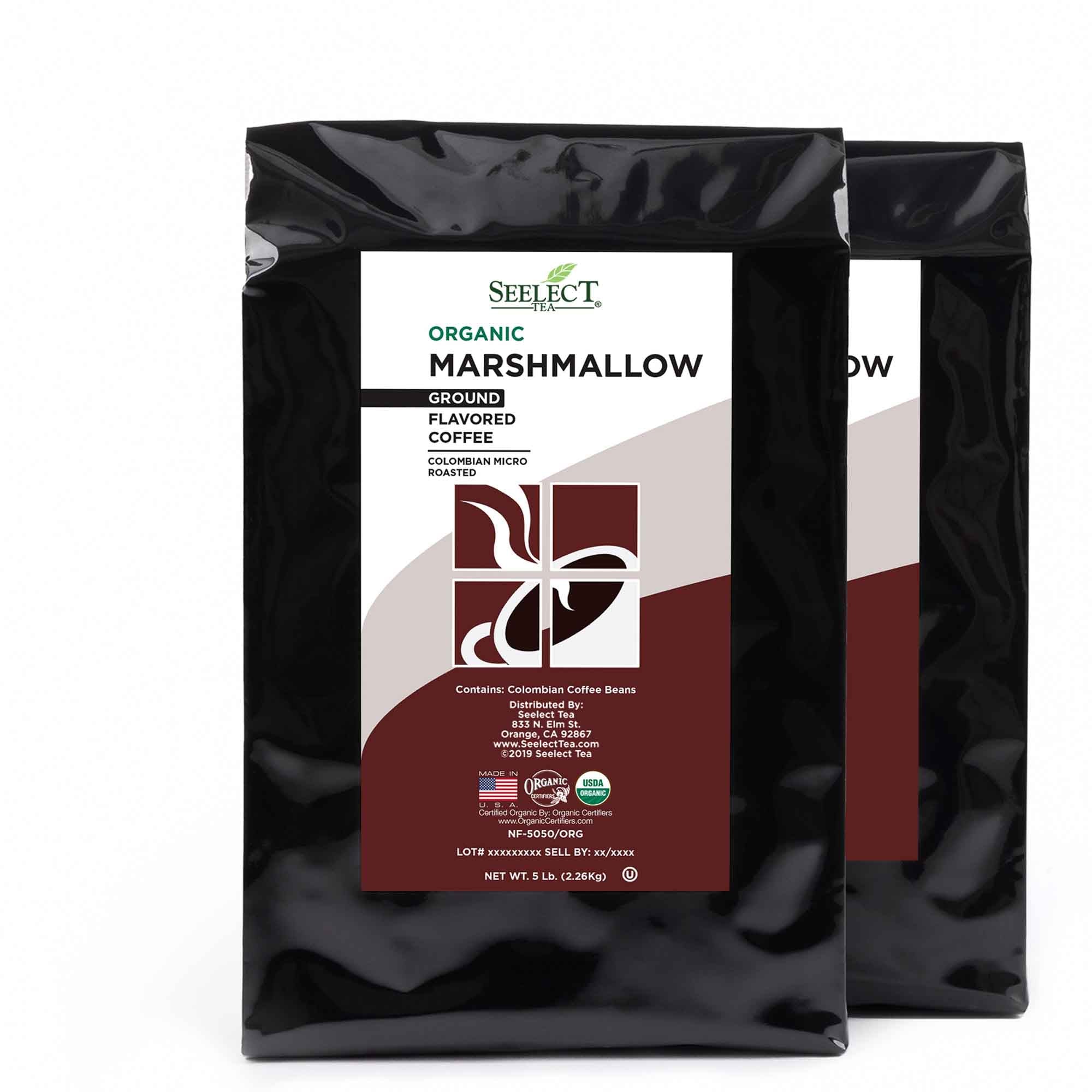 Package of Organic Marshmallow Flavored Coffee Beans