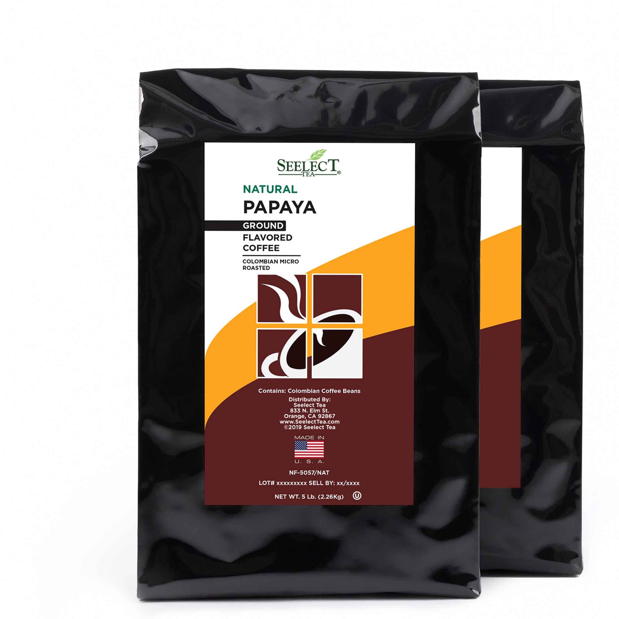 Package of Papaya Flavored Coffee Beans