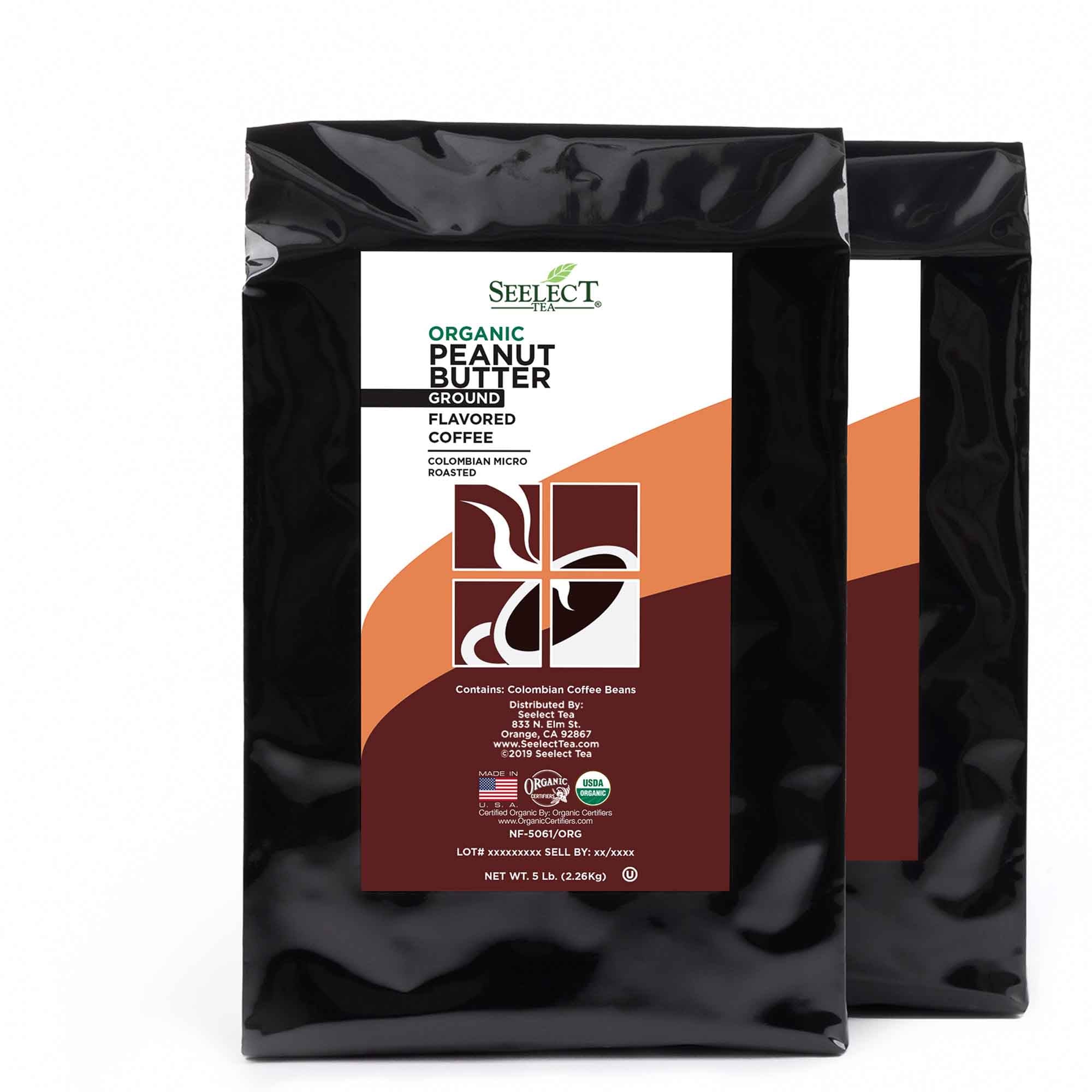 Package of Organic Peanut Butter Flavored Coffee Beans