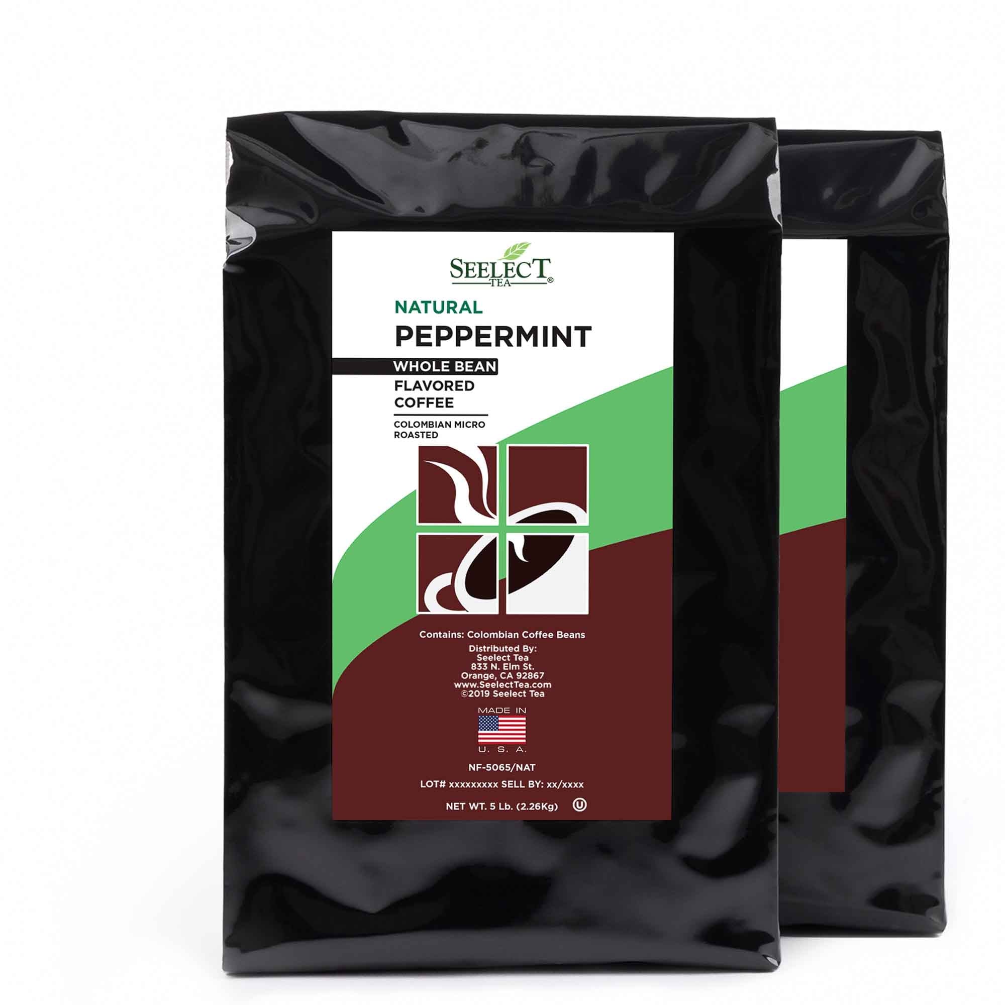 Package of Peppermint Flavored Coffee Beans