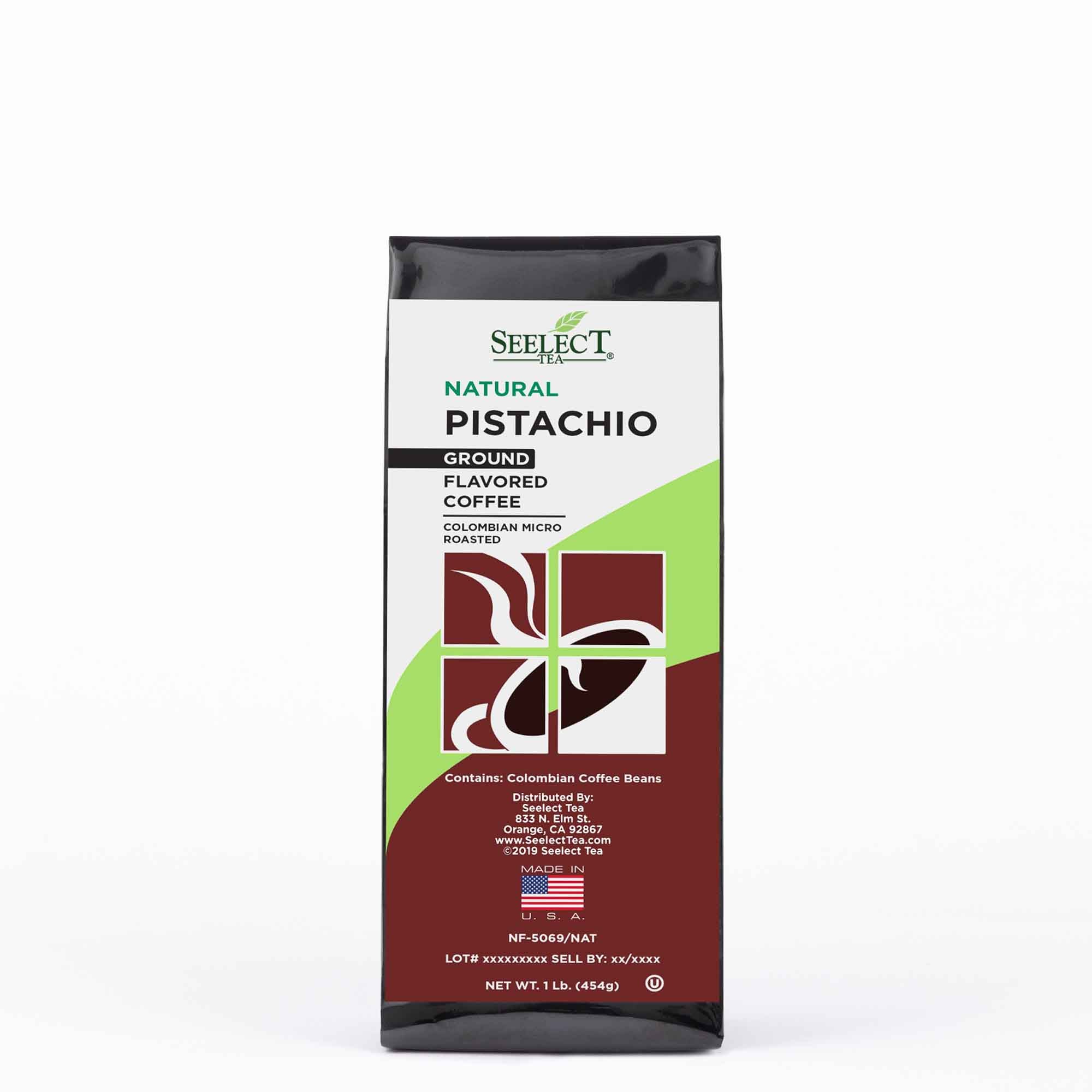 Package of Pistachio Flavored Coffee Beans