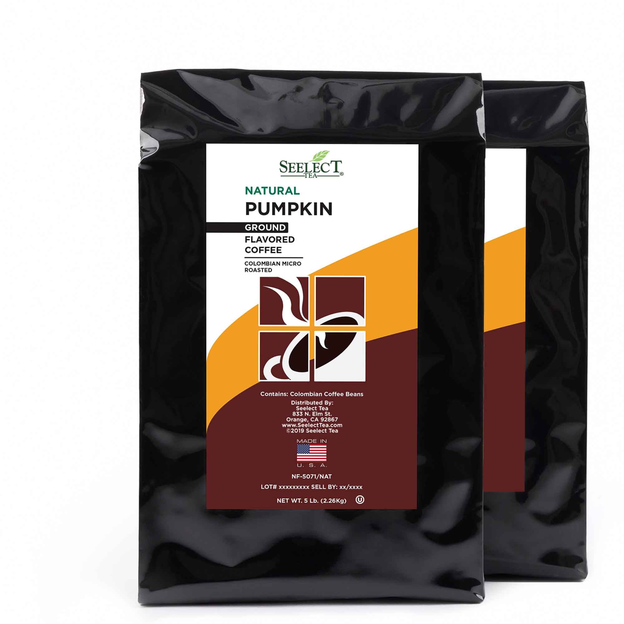Package of Pumpkin Flavored Coffee Beans
