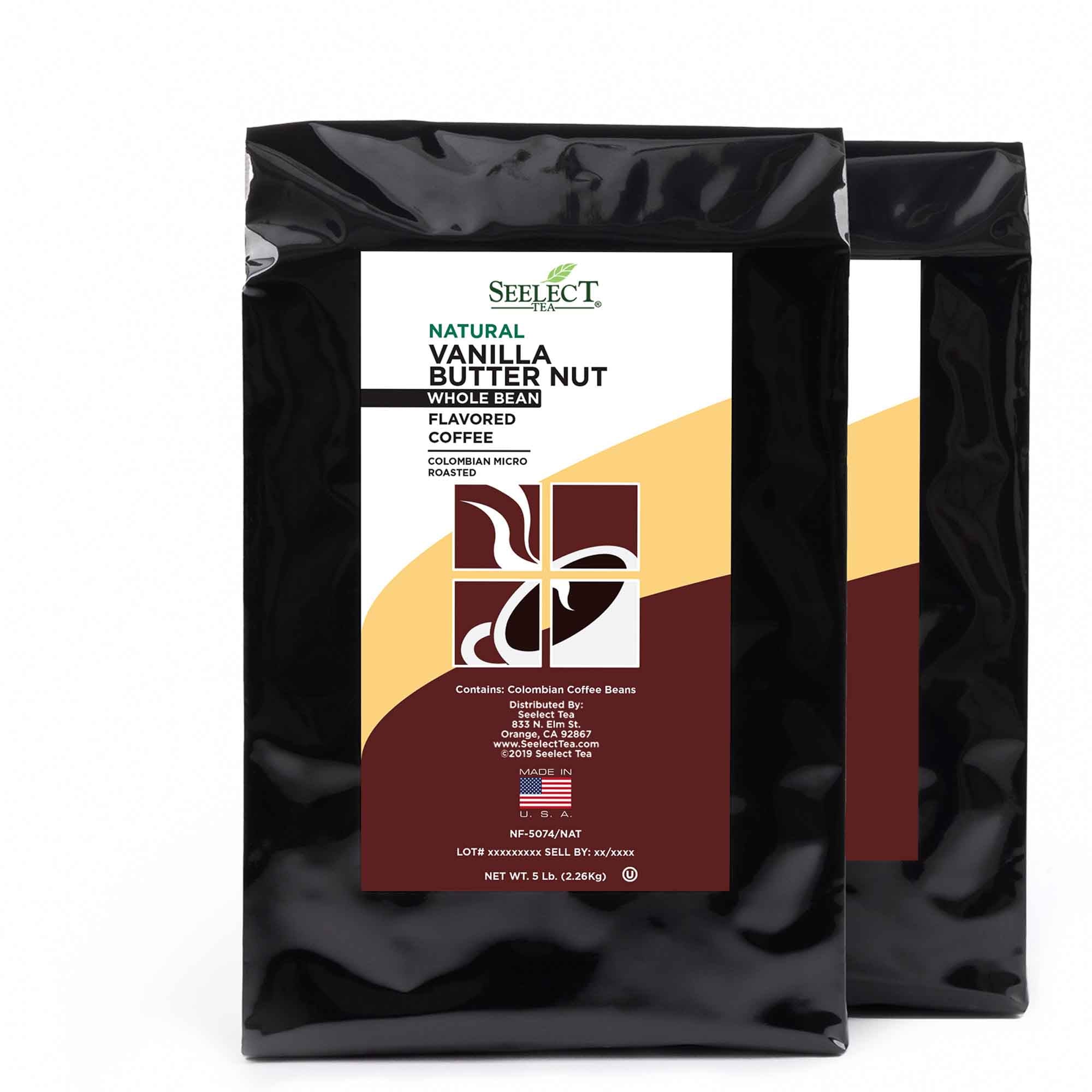Package of Vanilla Butter Nut Flavored Coffee Beans