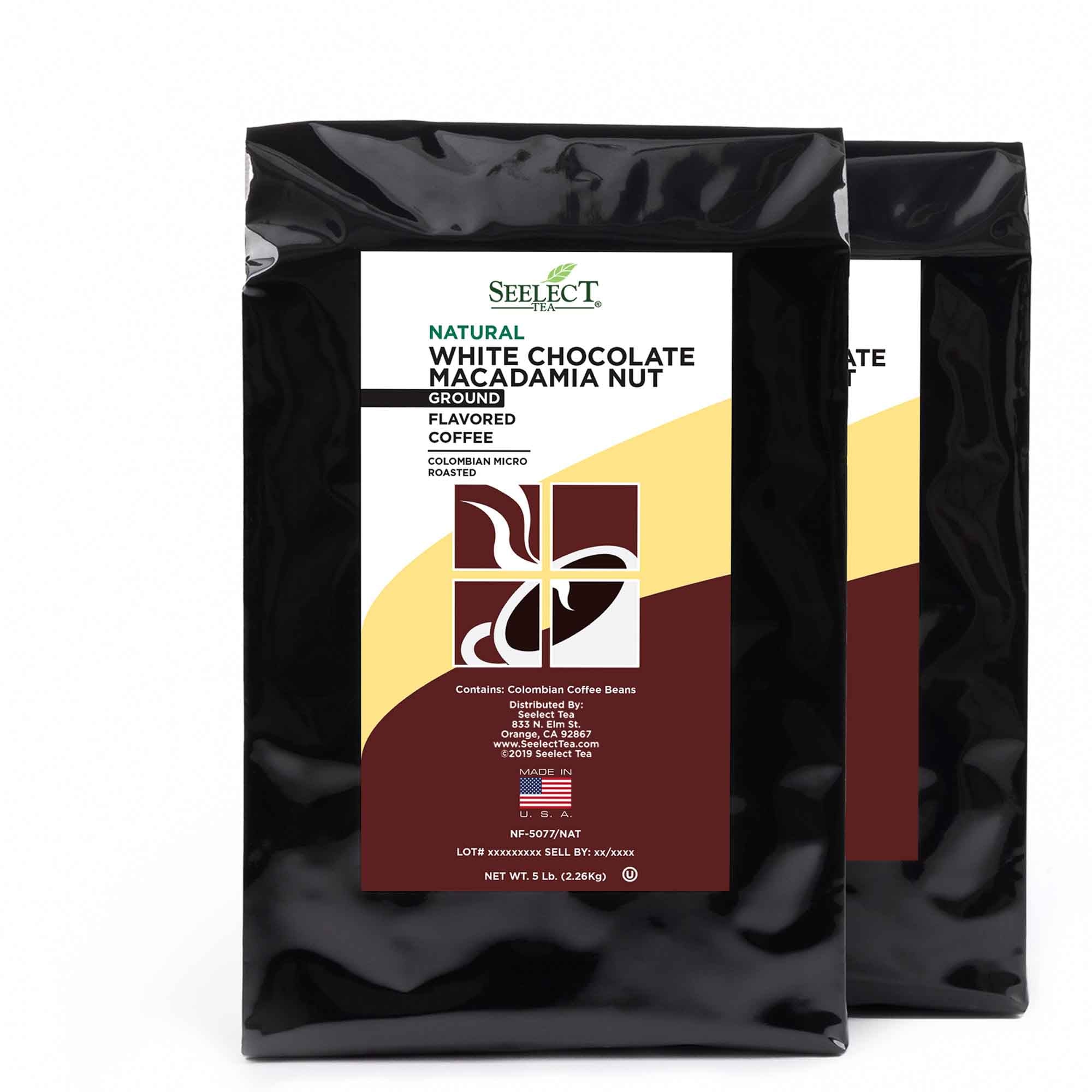 Package of White Chocolate Macadamia Nut Flavored Coffee Beans