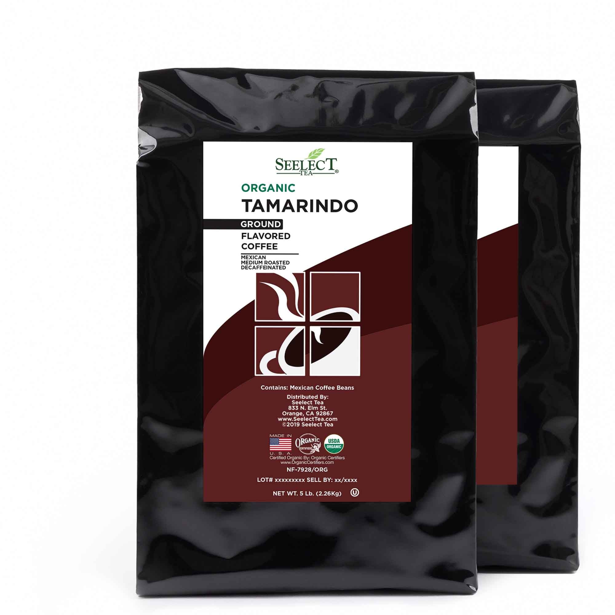 Package of Organic Decaf Tamarindo Flavored Coffee Beans