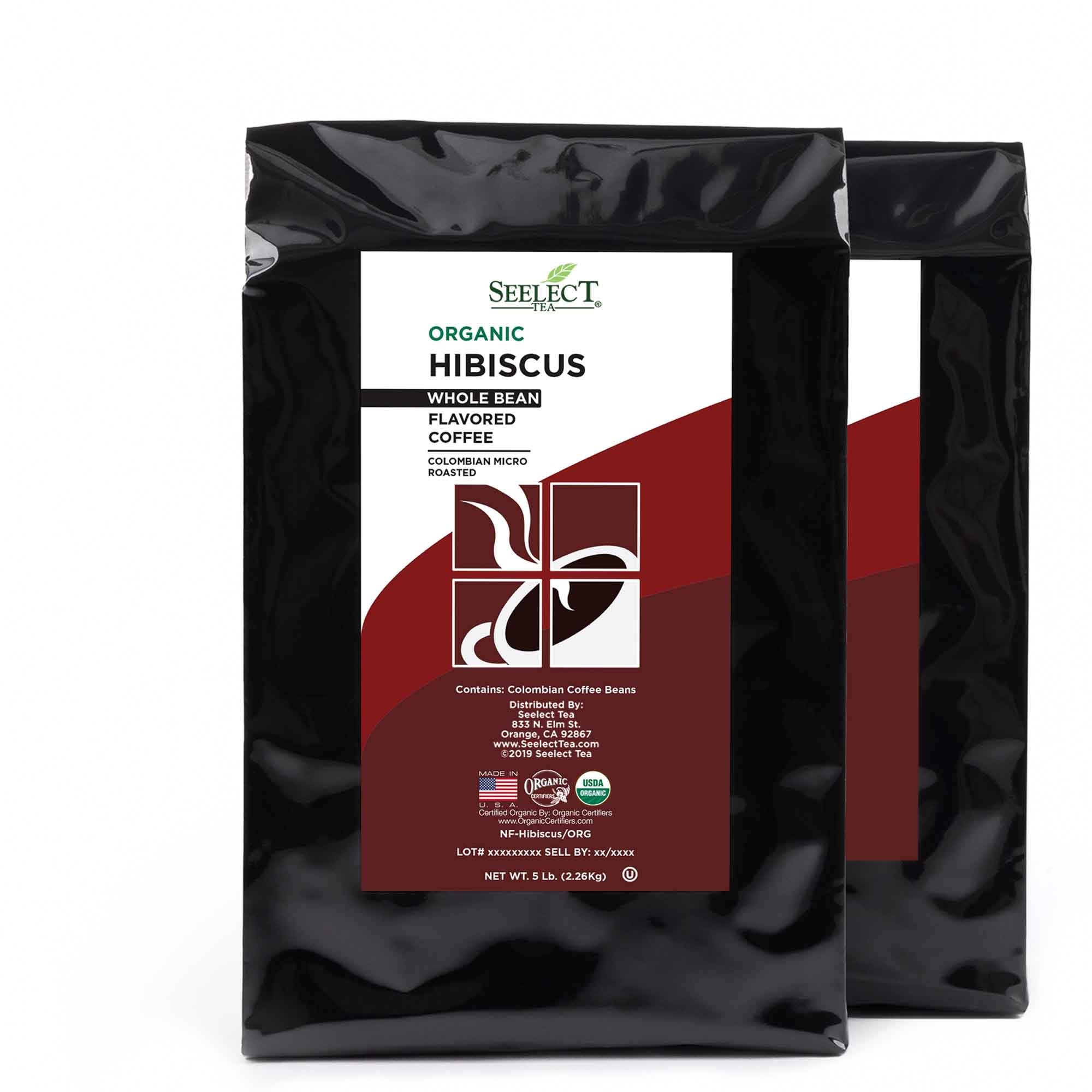 Package of Organic Hibiscus Flavored Coffee Beans