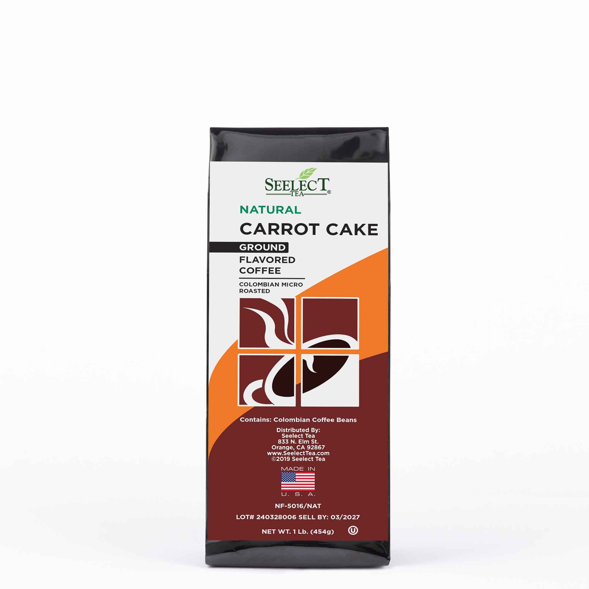 Package of Carrot Cake Flavored Coffee Beans