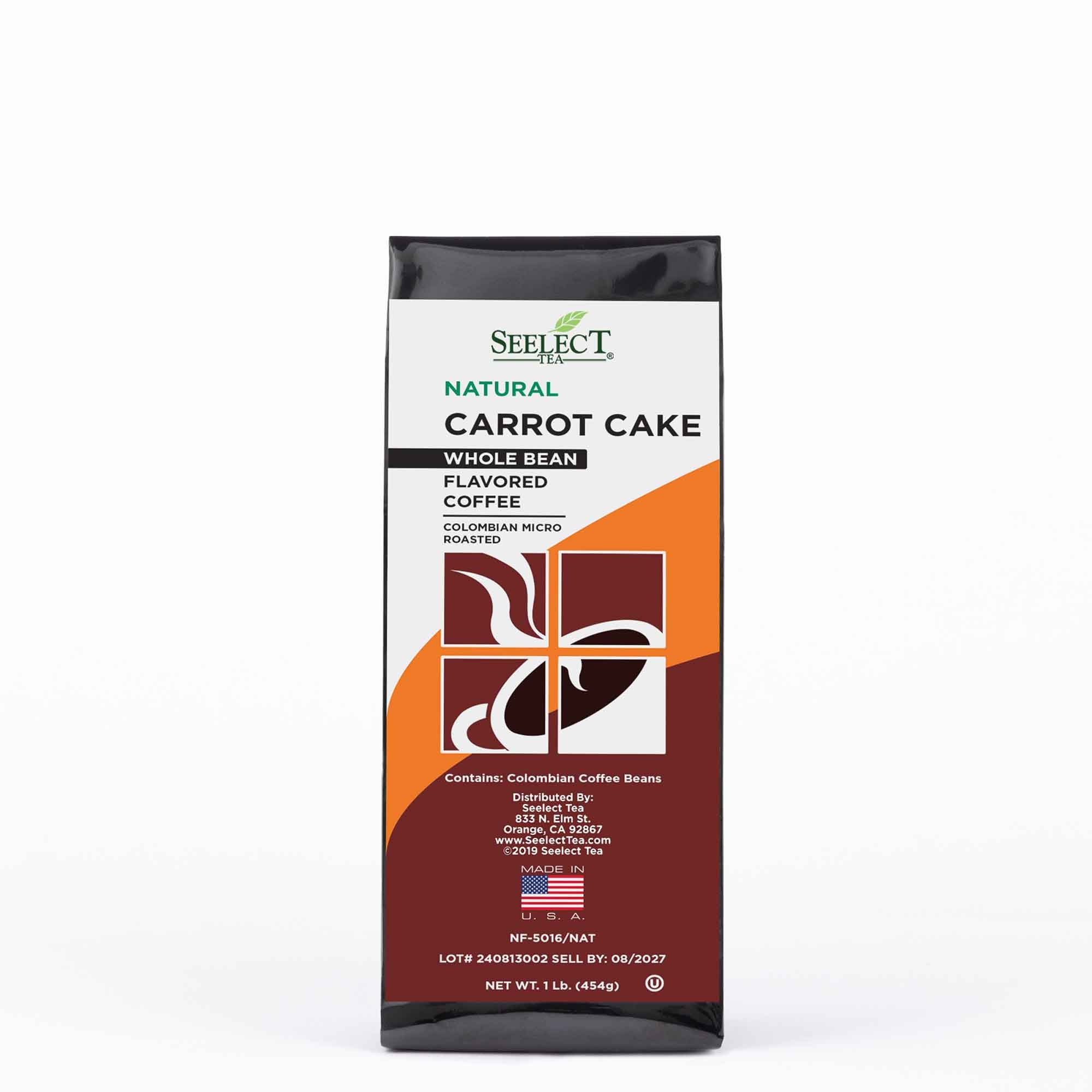 Package of Carrot Cake Flavored Coffee Beans