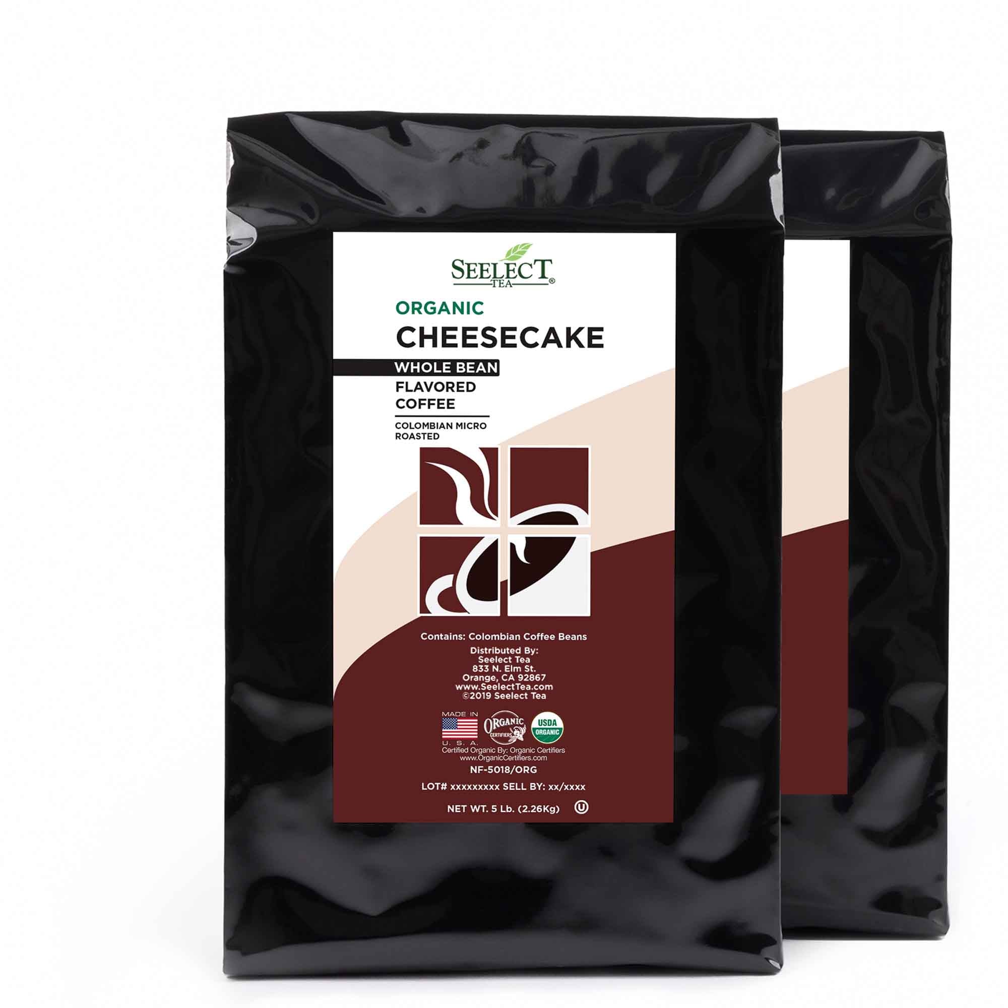 Package of Organic Cheesecake Flavored Coffee Beans