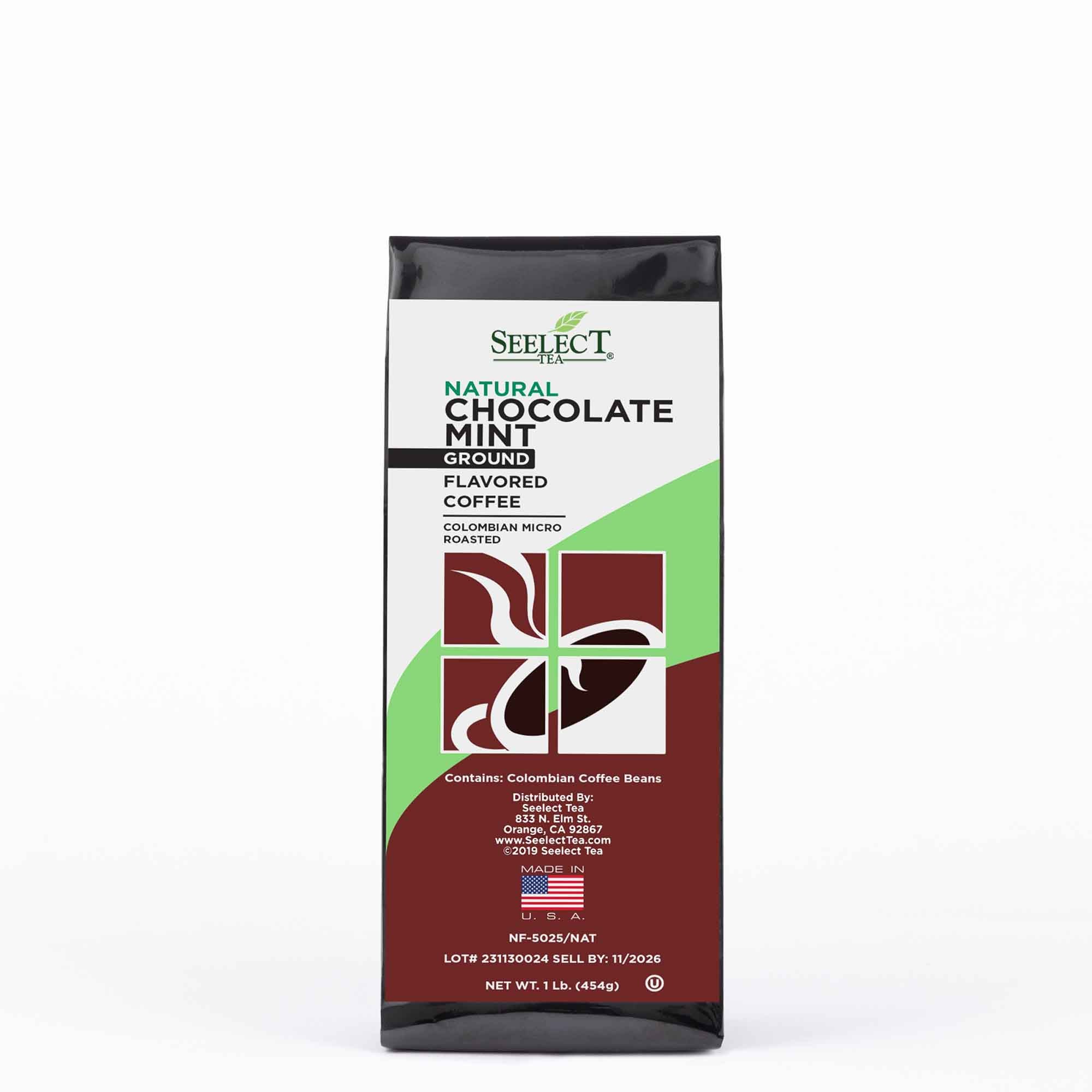 Package of Chocolate Mint Flavored Coffee Beans