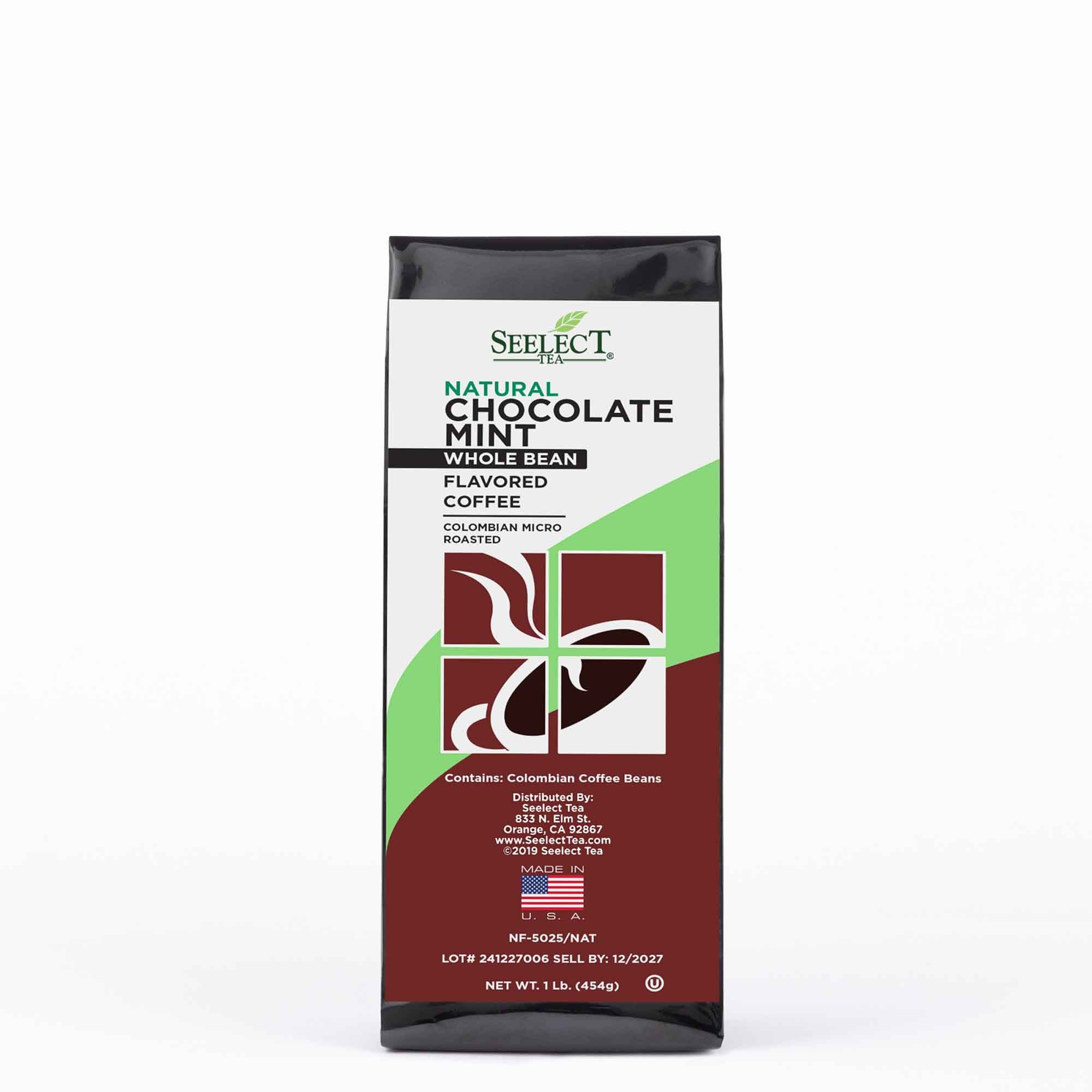 Package of Chocolate Mint Flavored Coffee Beans