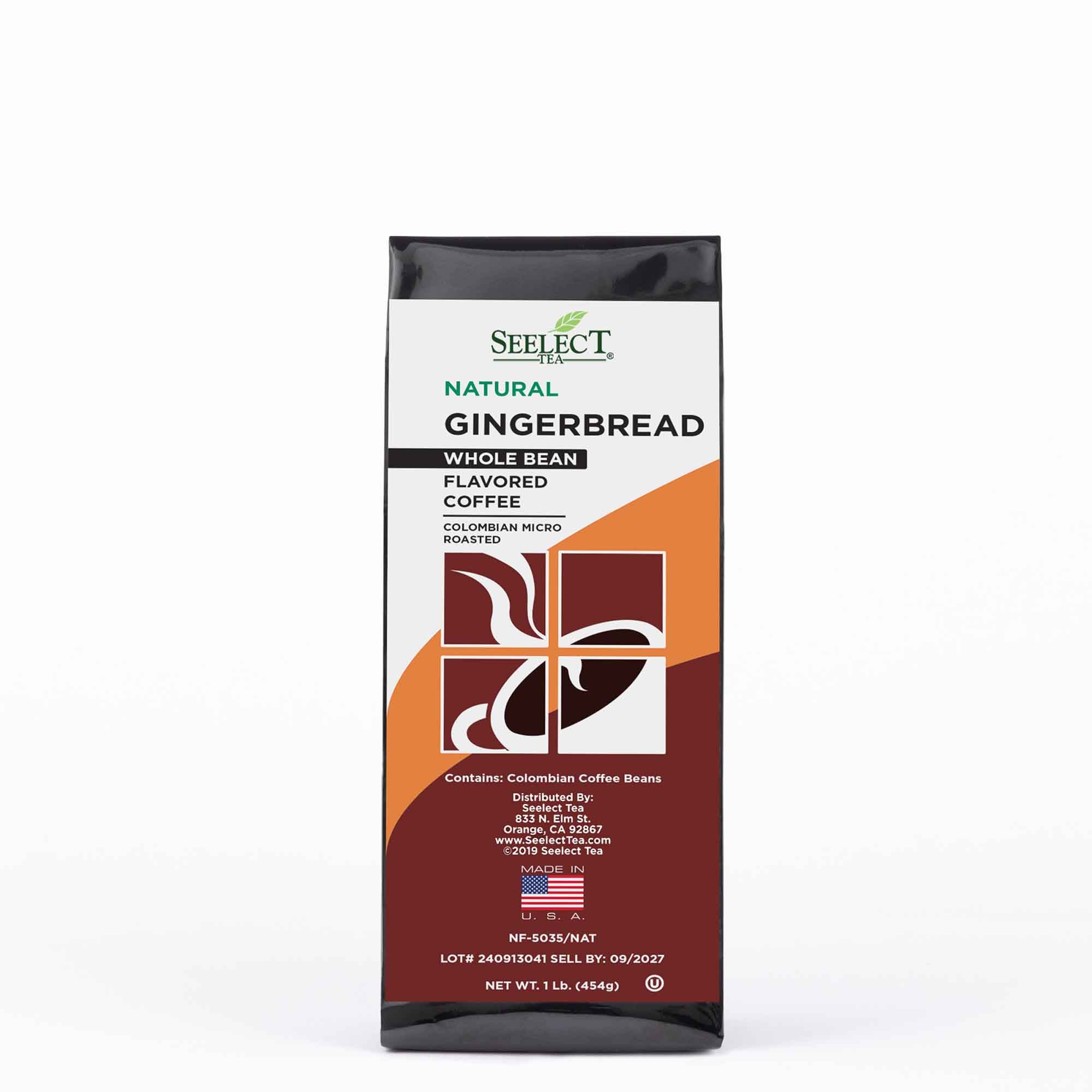 Package of Gingerbread Flavored Coffee Beans