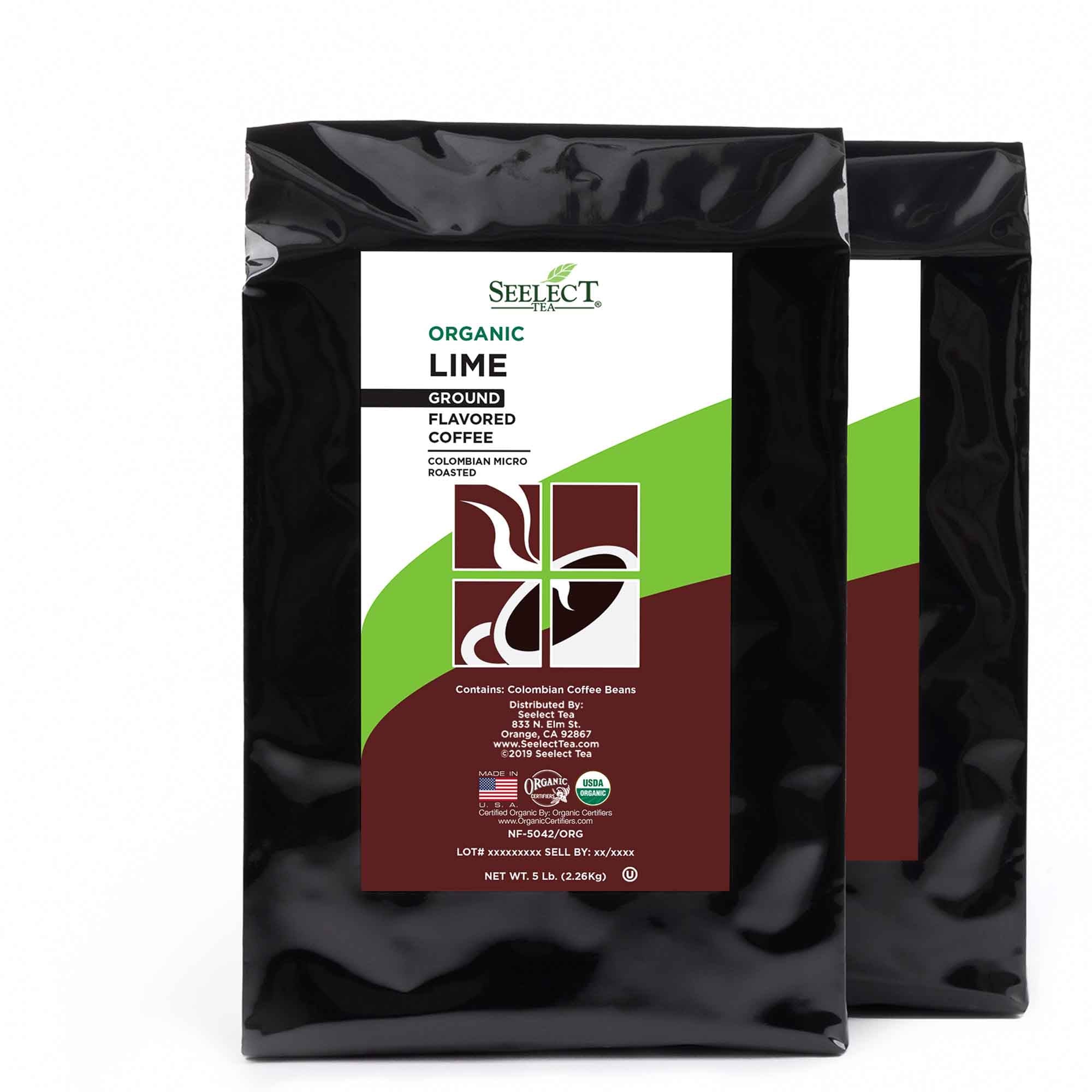 Package of Organic Lime Flavored Coffee Beans