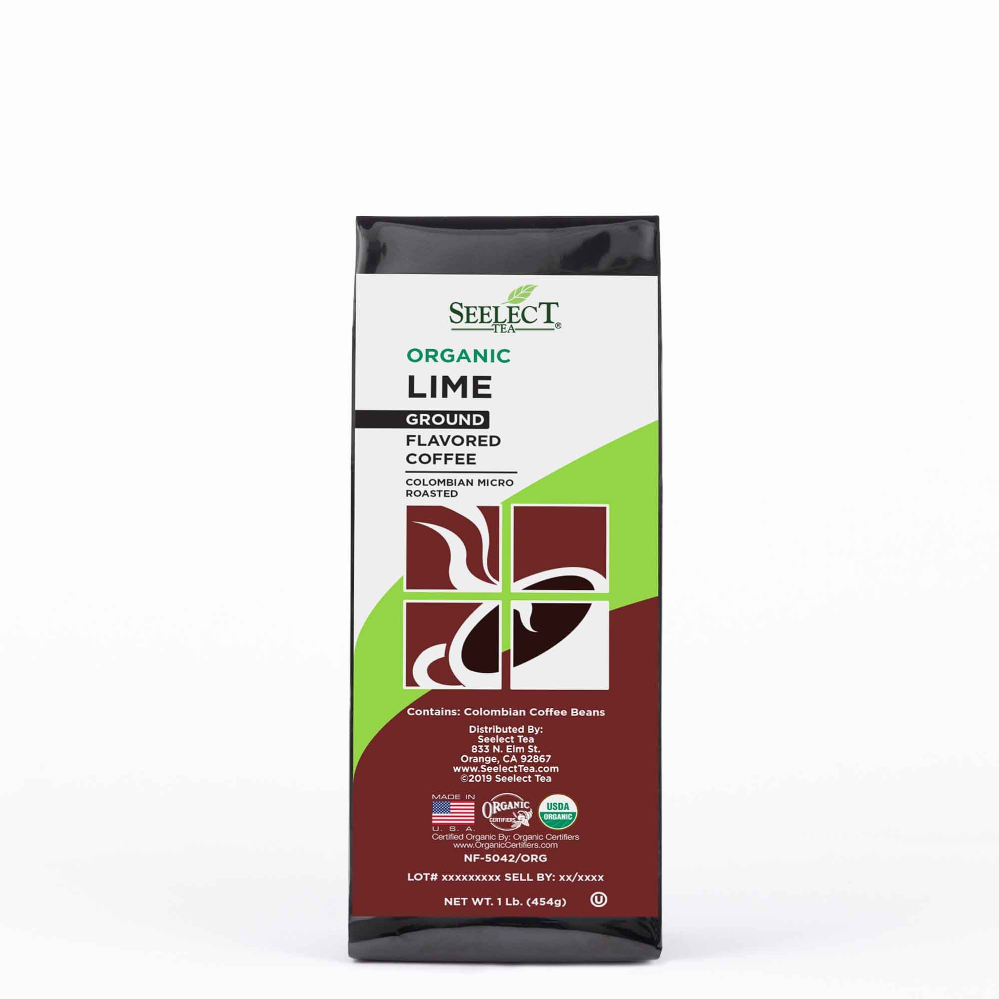 Package of Organic Lime Flavored Coffee Beans