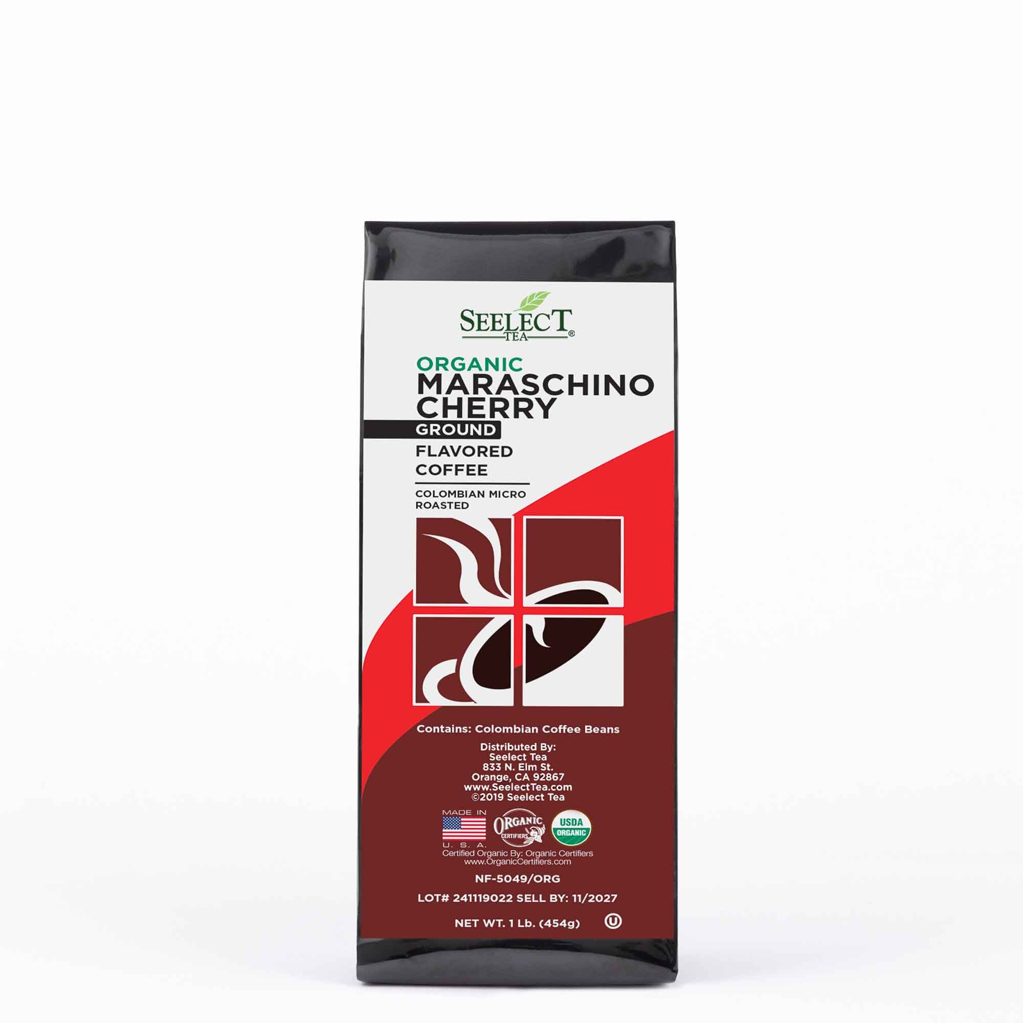 Package of Organic Maraschino Cherry Flavored Coffee Beans