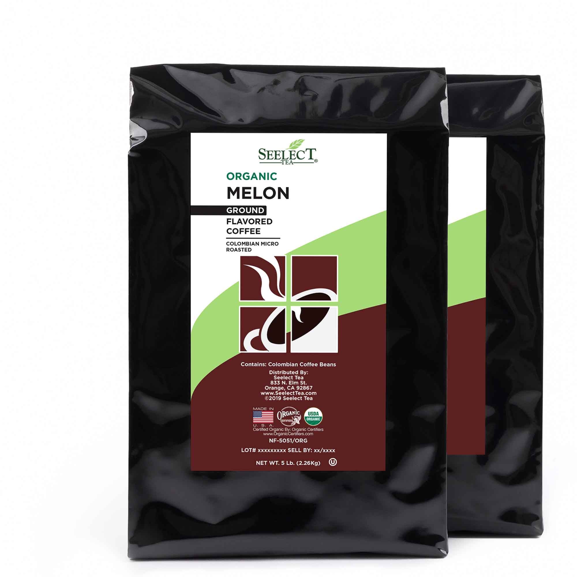 Package of Organic Melon Flavored Coffee Beans