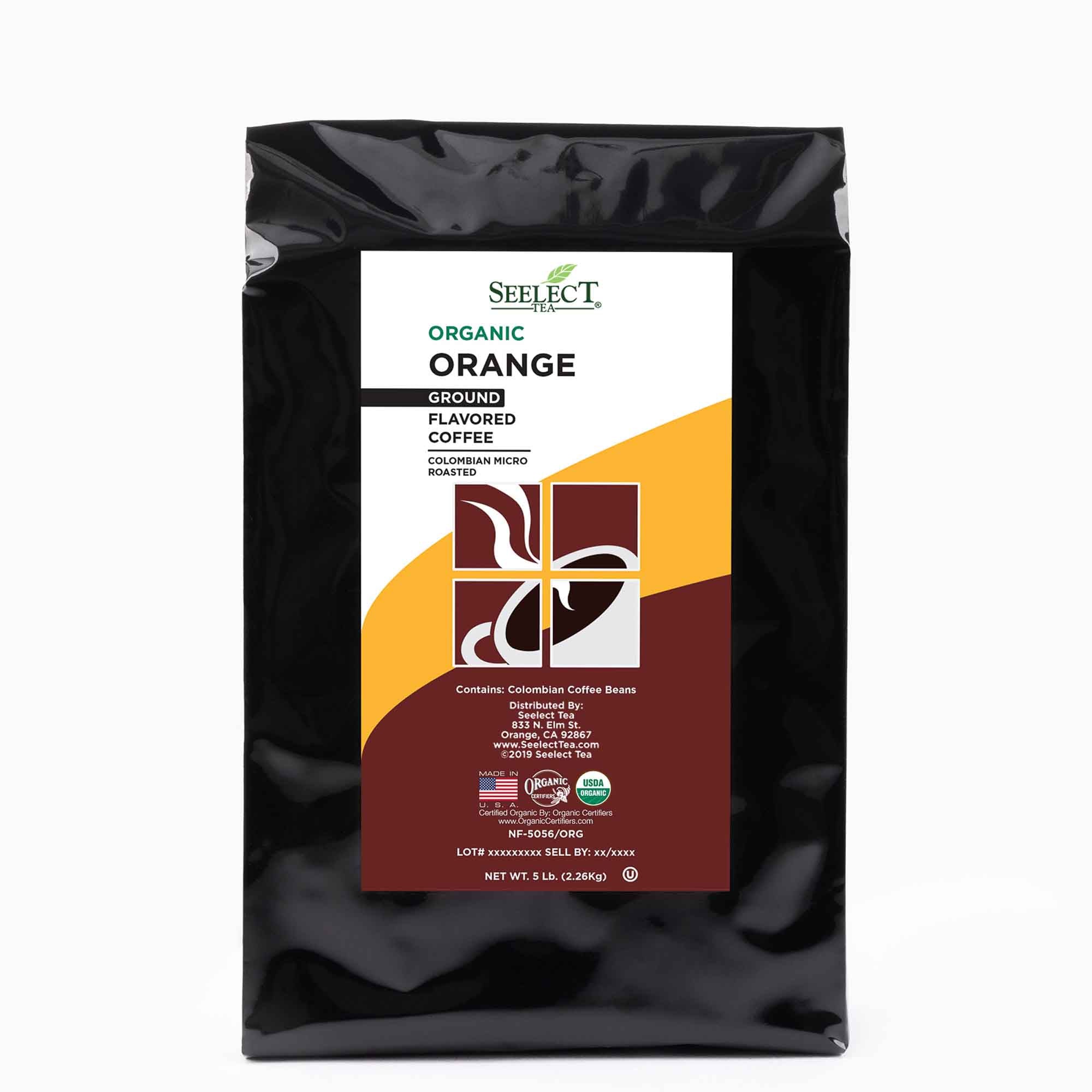 Package of Organic Orange Flavored Coffee Beans