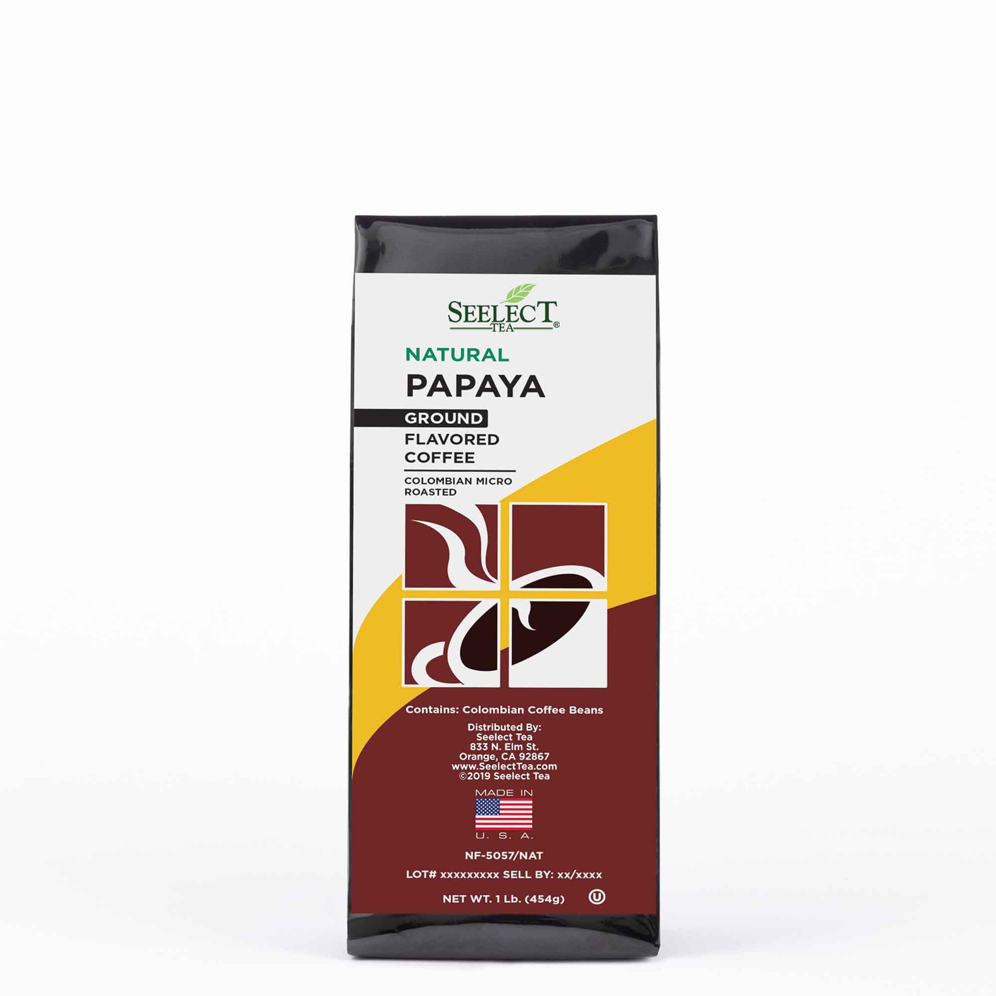 Package of Papaya Flavored Coffee Beans