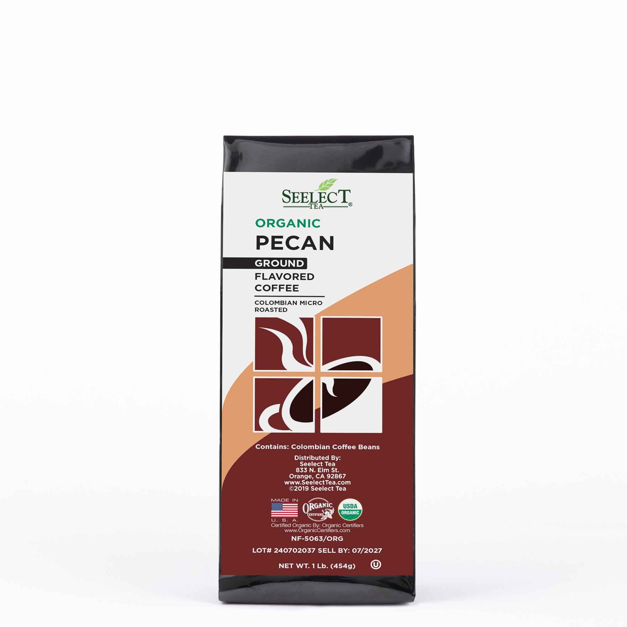 Package of Organic Pecan Flavored Coffee Beans