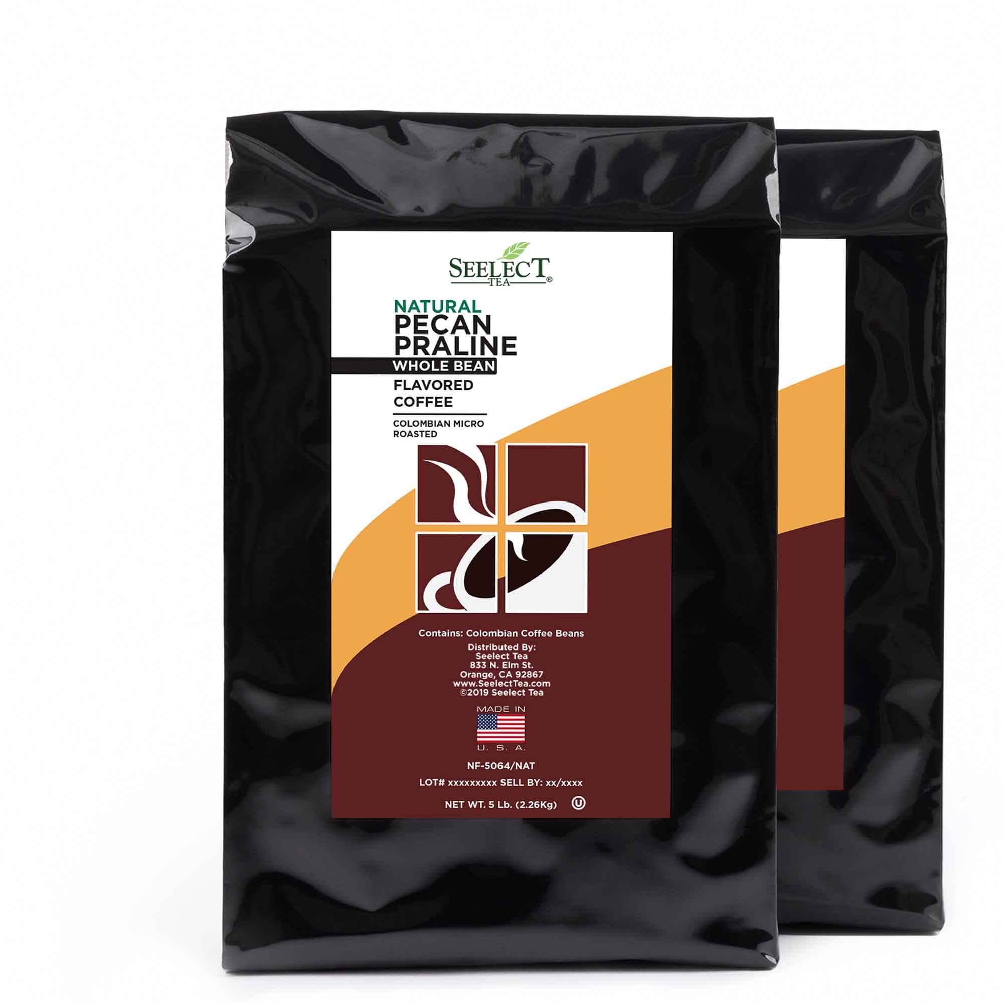 Package of Pecan Praline Flavored Coffee Beans
