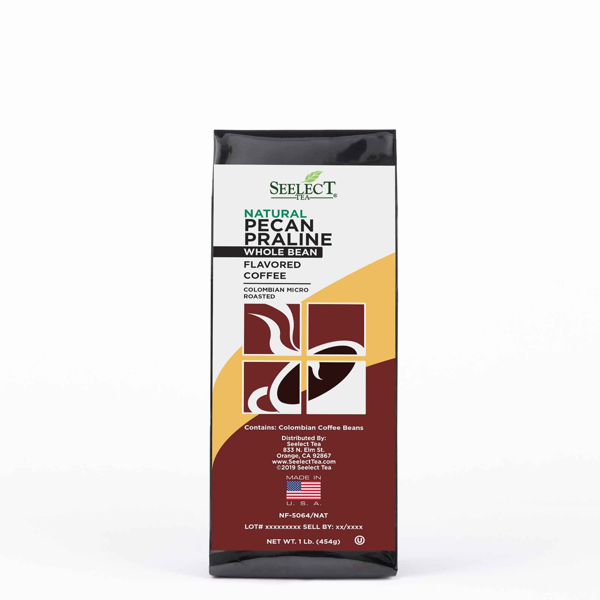 Package of Pecan Praline Flavored Coffee Beans