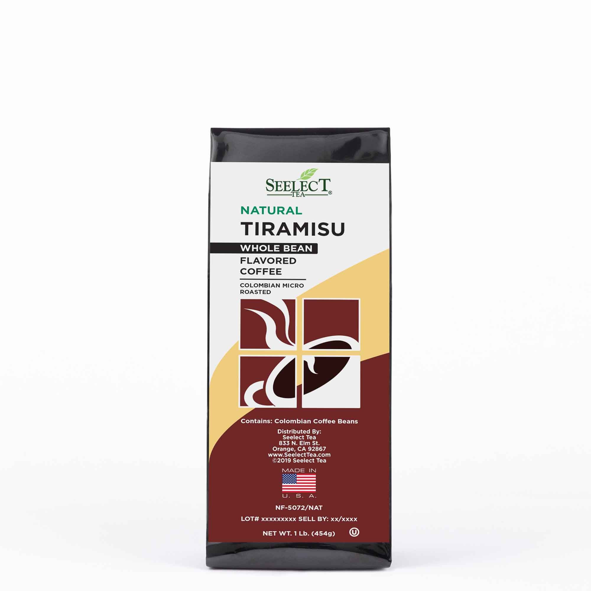 Package of Tiramisu Flavored Coffee Beans