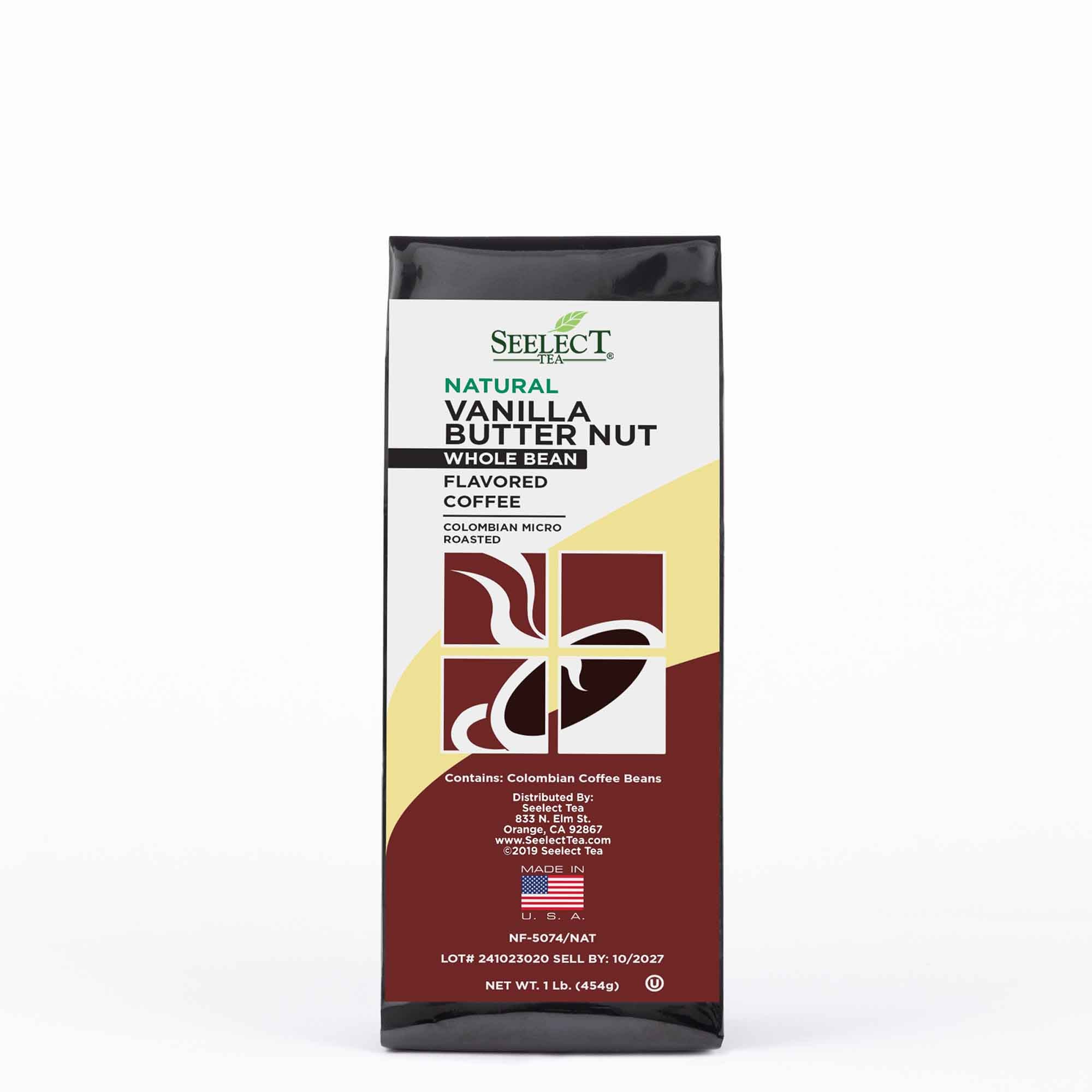 Package of Vanilla Butter Nut Flavored Coffee Beans