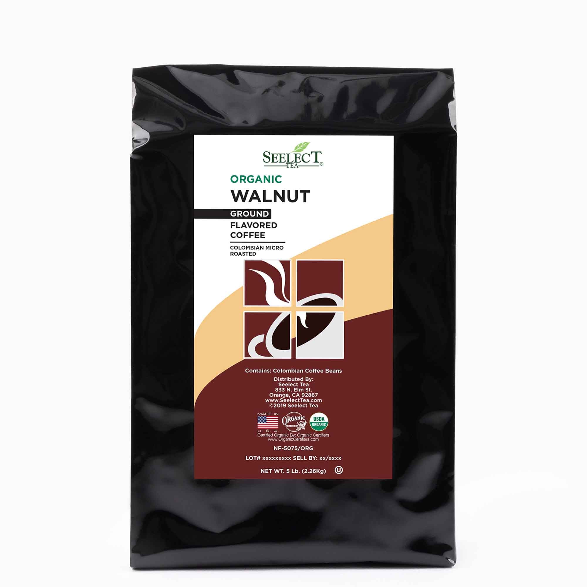 Package of Organic Walnut Flavored Coffee Beans