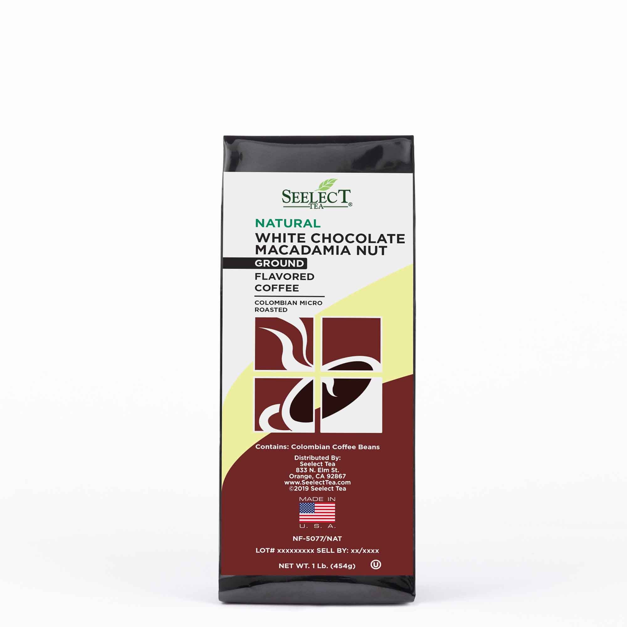 Package of White Chocolate Macadamia Nut Flavored Coffee Beans