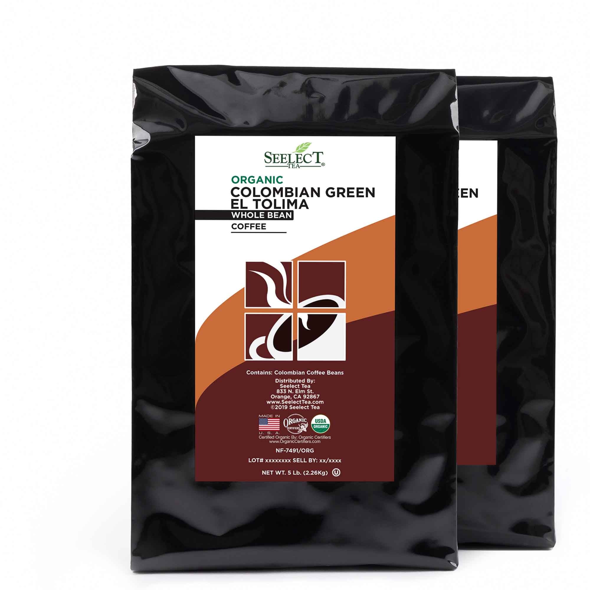 Package of Organic Colombian Green Coffee Beans (El Tolima)