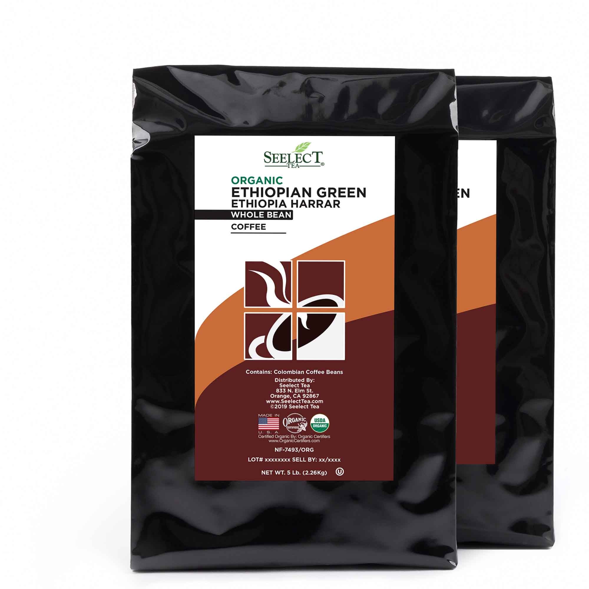 Package of Organic Ethiopian Green Coffee Beans (Ethiopia Harar)