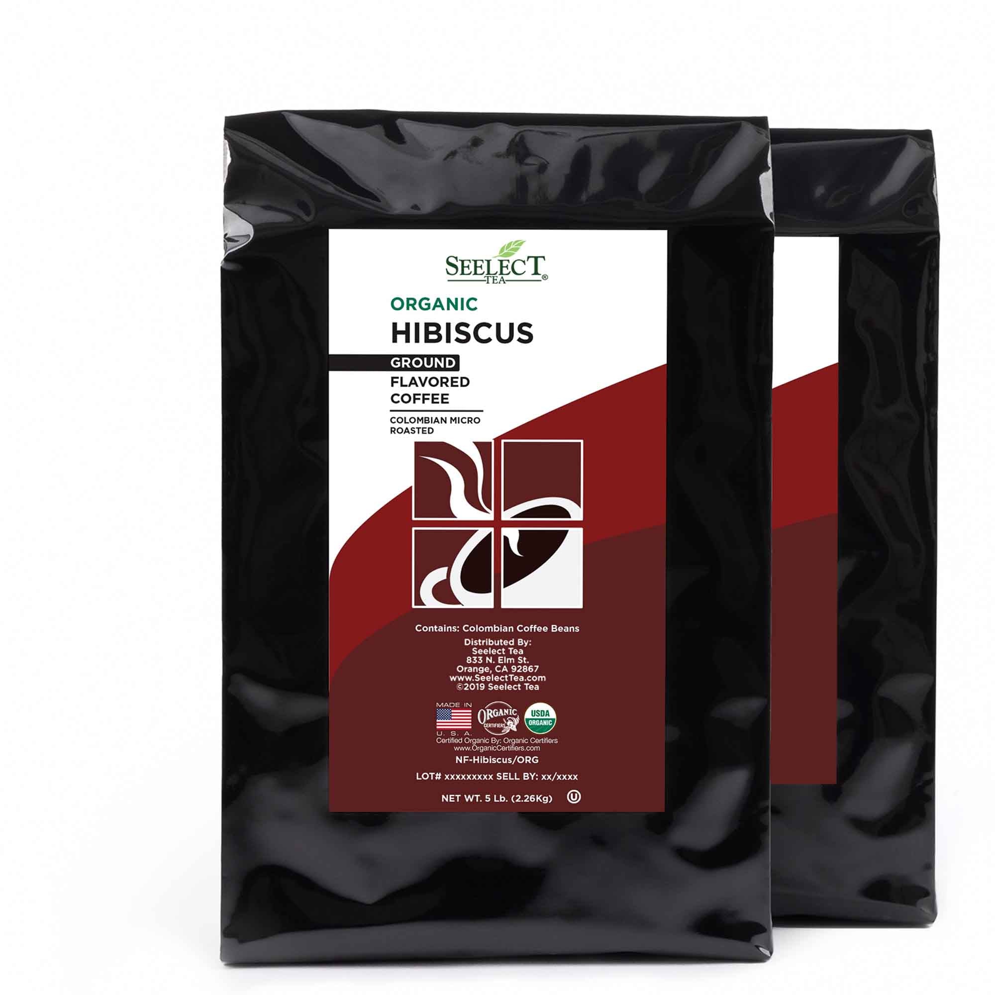 Package of Organic Hibiscus Flavored Coffee Beans